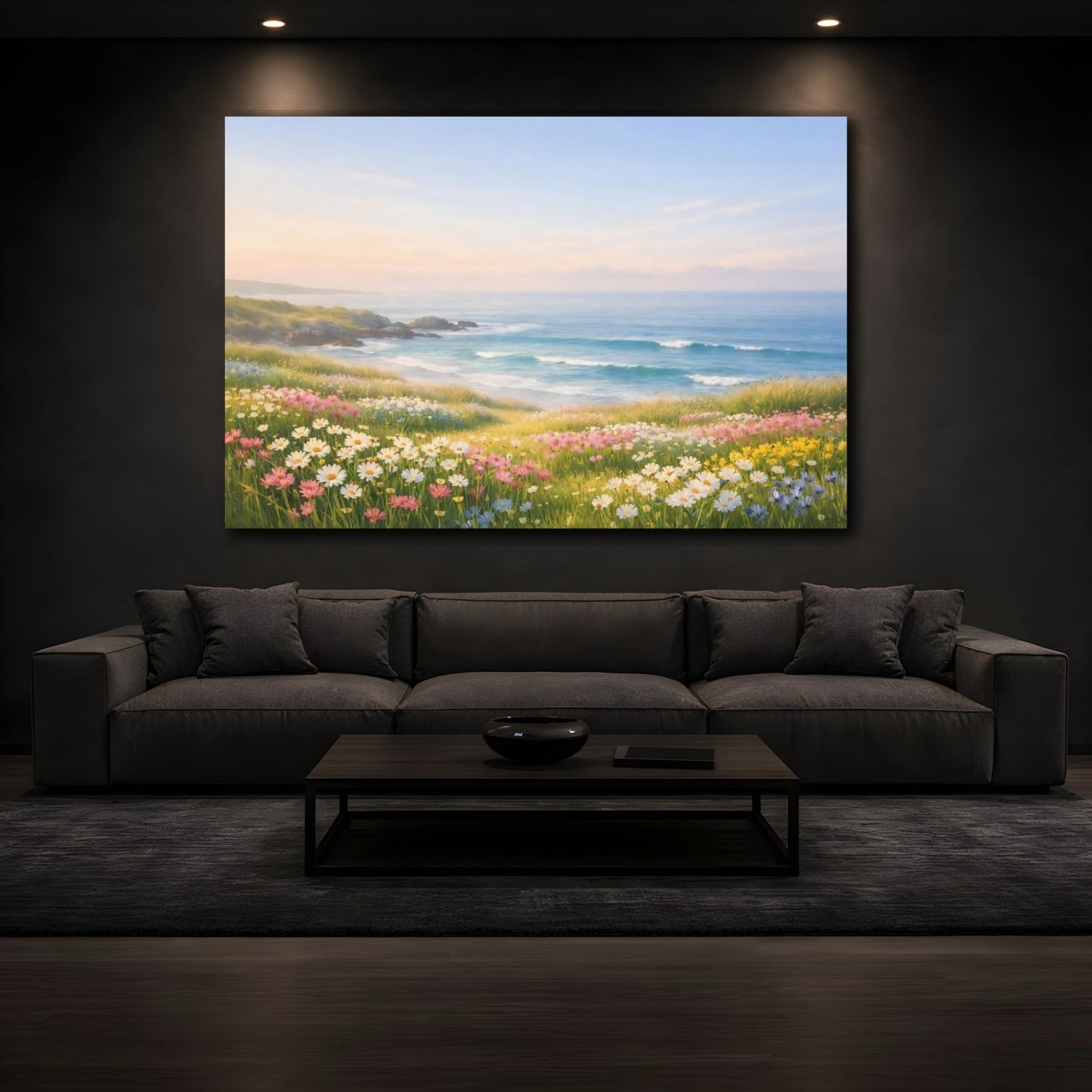 Nature Wildflower Coast Coastal - Canvas Wall Art Print - YesArtYes