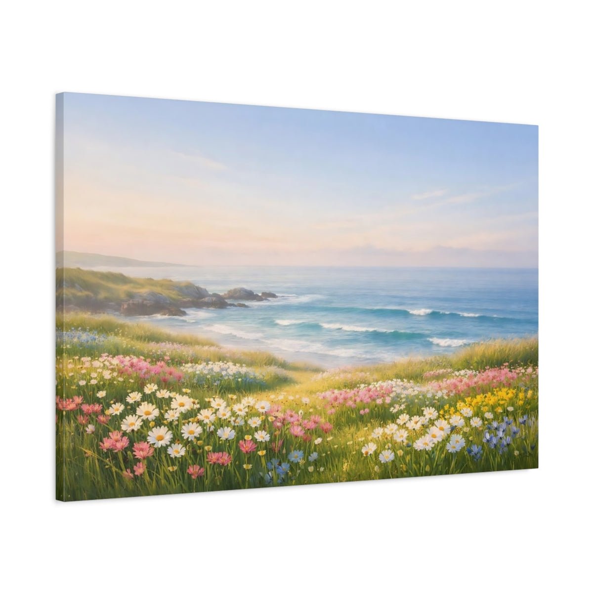 Nature Wildflower Coast Coastal - Canvas Wall Art Print - YesArtYes