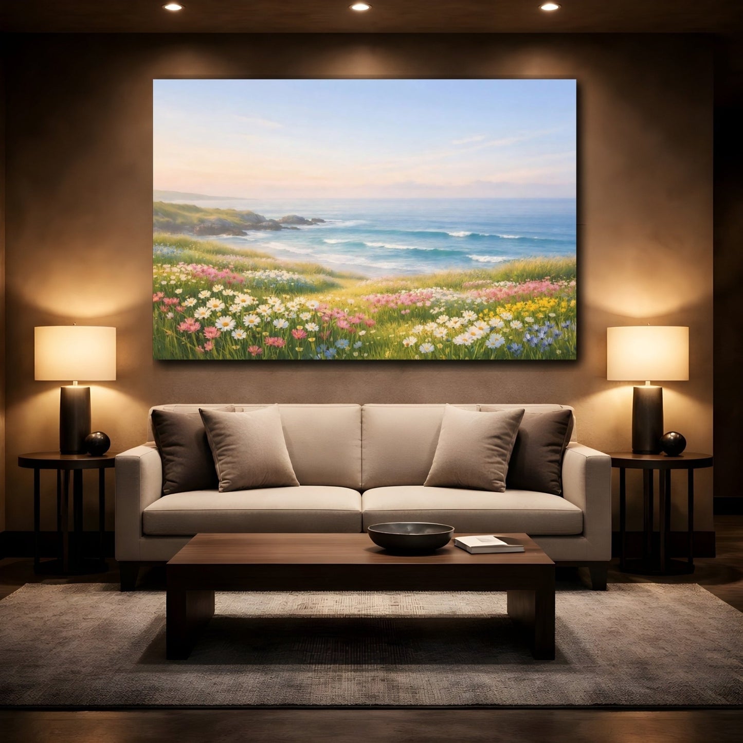 Nature Wildflower Coast Coastal - Canvas Wall Art Print - YesArtYes
