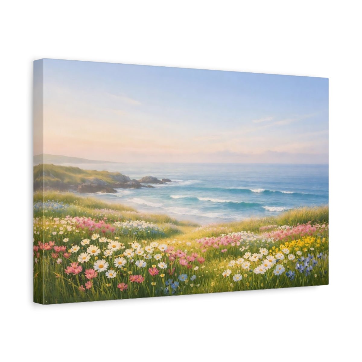 Nature Wildflower Coast Coastal - Canvas Wall Art Print - YesArtYes