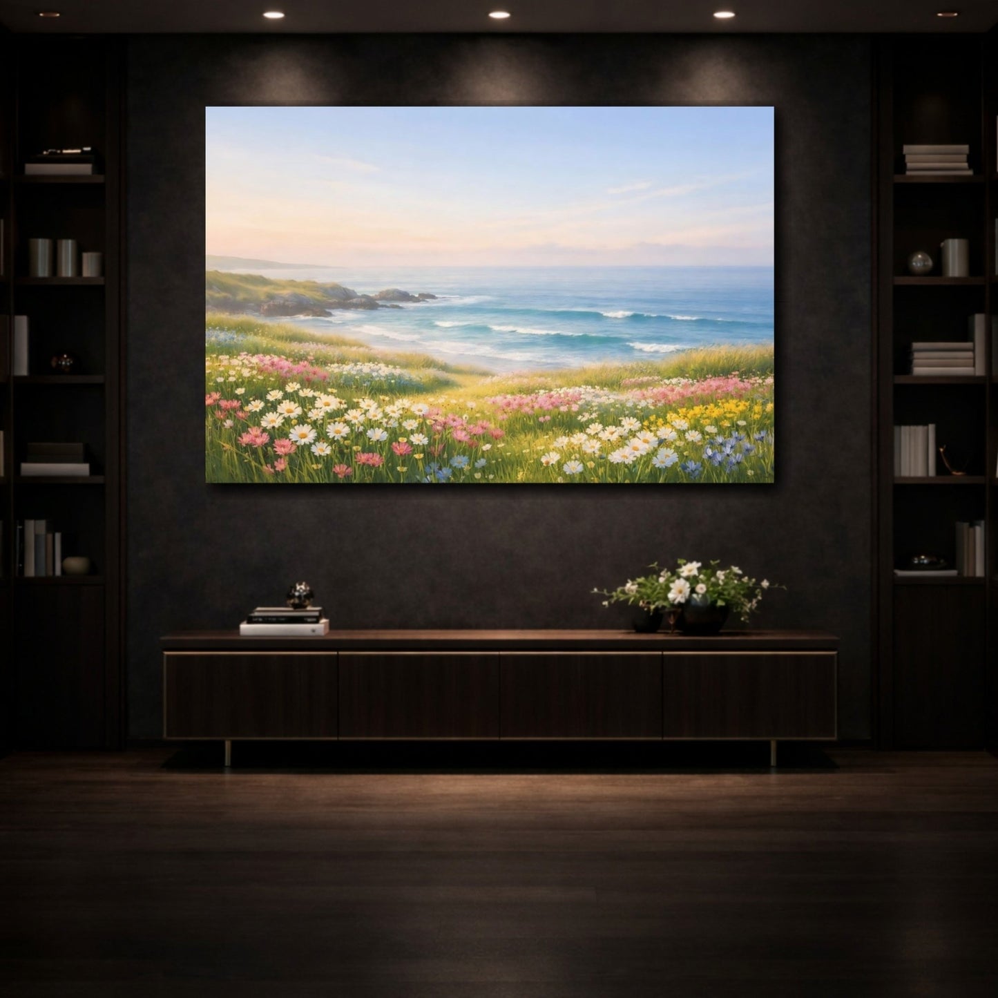 Nature Wildflower Coast Coastal - Canvas Wall Art Print - YesArtYes