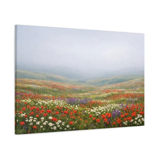 Nature Wildflower Field Colorful - Canvas Wall Art Print - YesArtYes