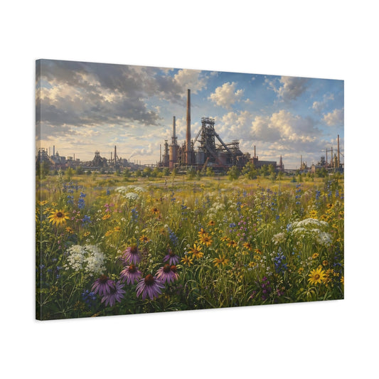 Main Mockup. Nature Wildflower Field Wildflower Field Factory shown as stretched canvas wall art