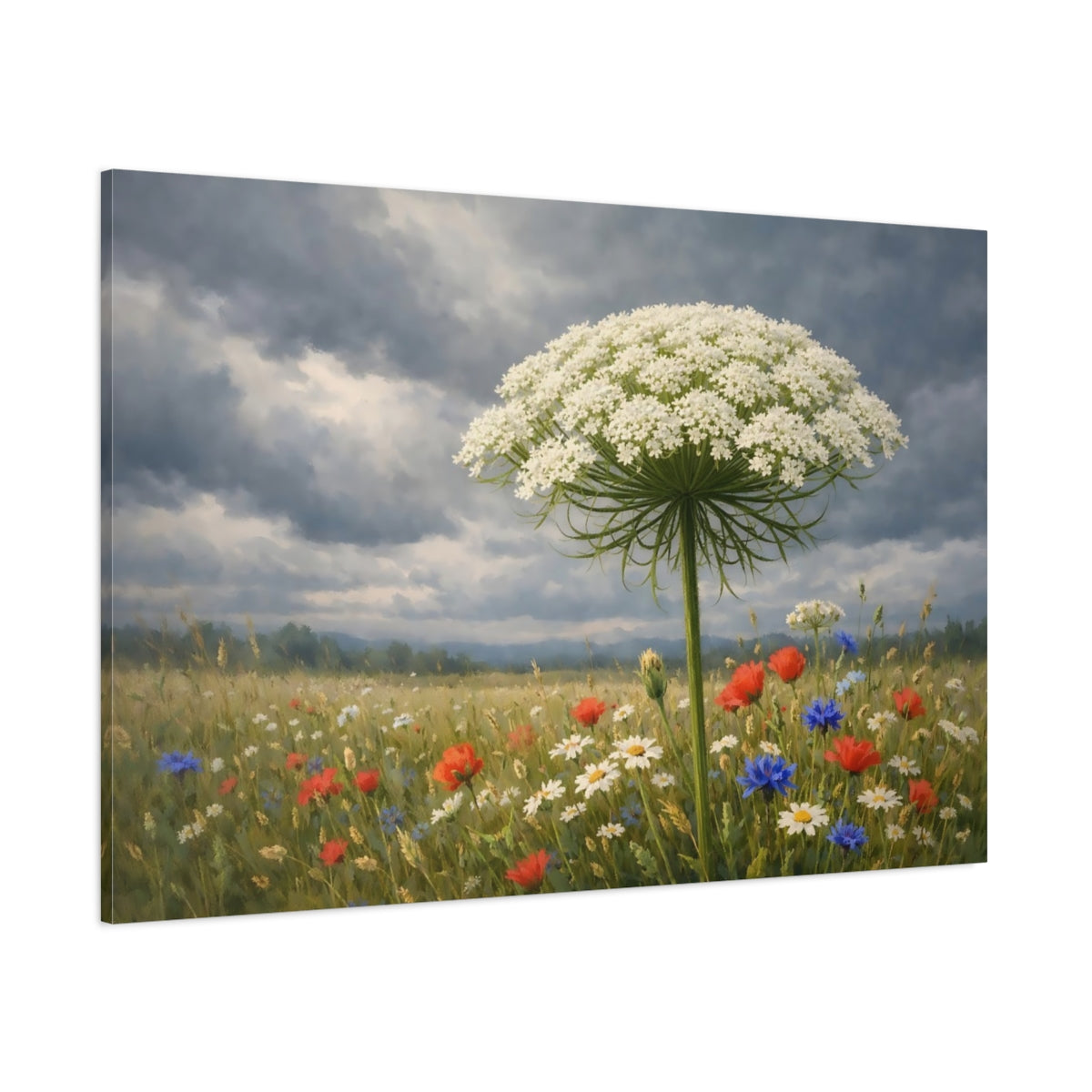 Main Mockup. Nature Wildflower Wildflower Field shown as stretched canvas wall art
