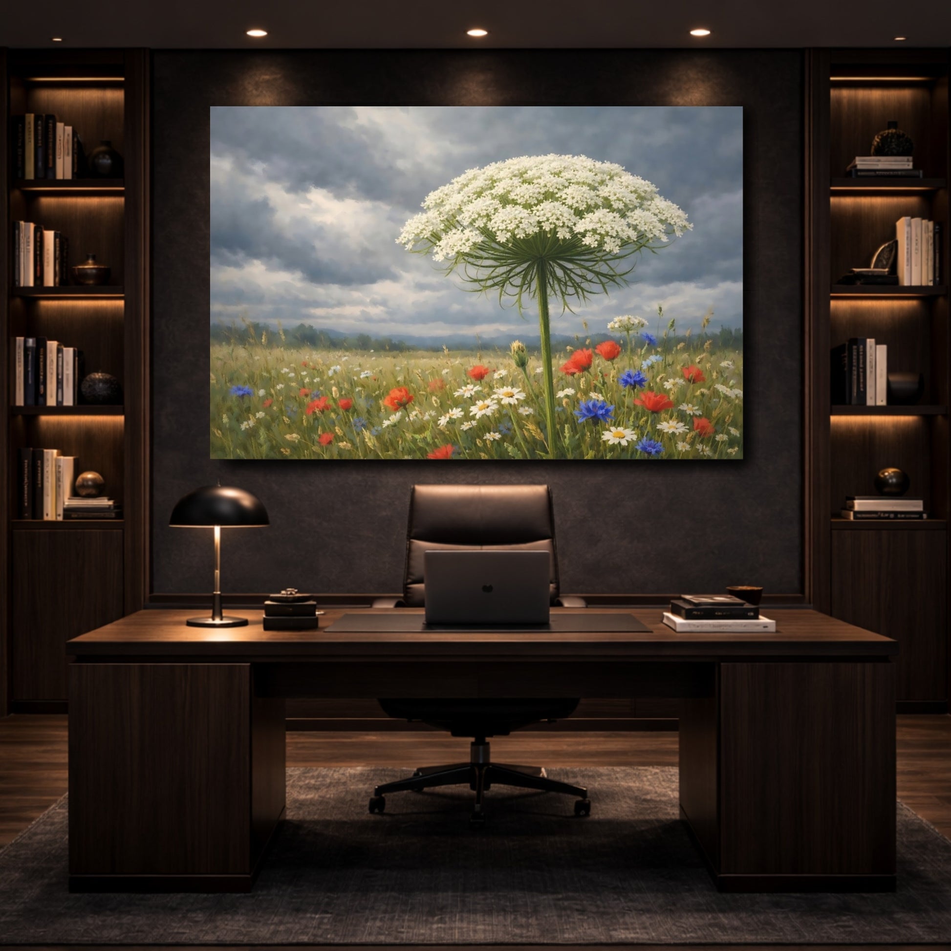 Mockup 4. Nature Wildflower Wildflower Field shown as stretched canvas wall art
