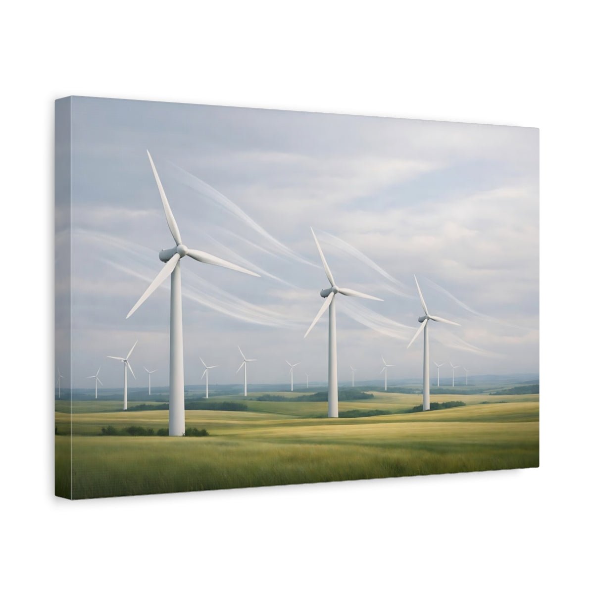 Nature Wind Turbines Turbine Field - Canvas Wall Art Print - YesArtYes
