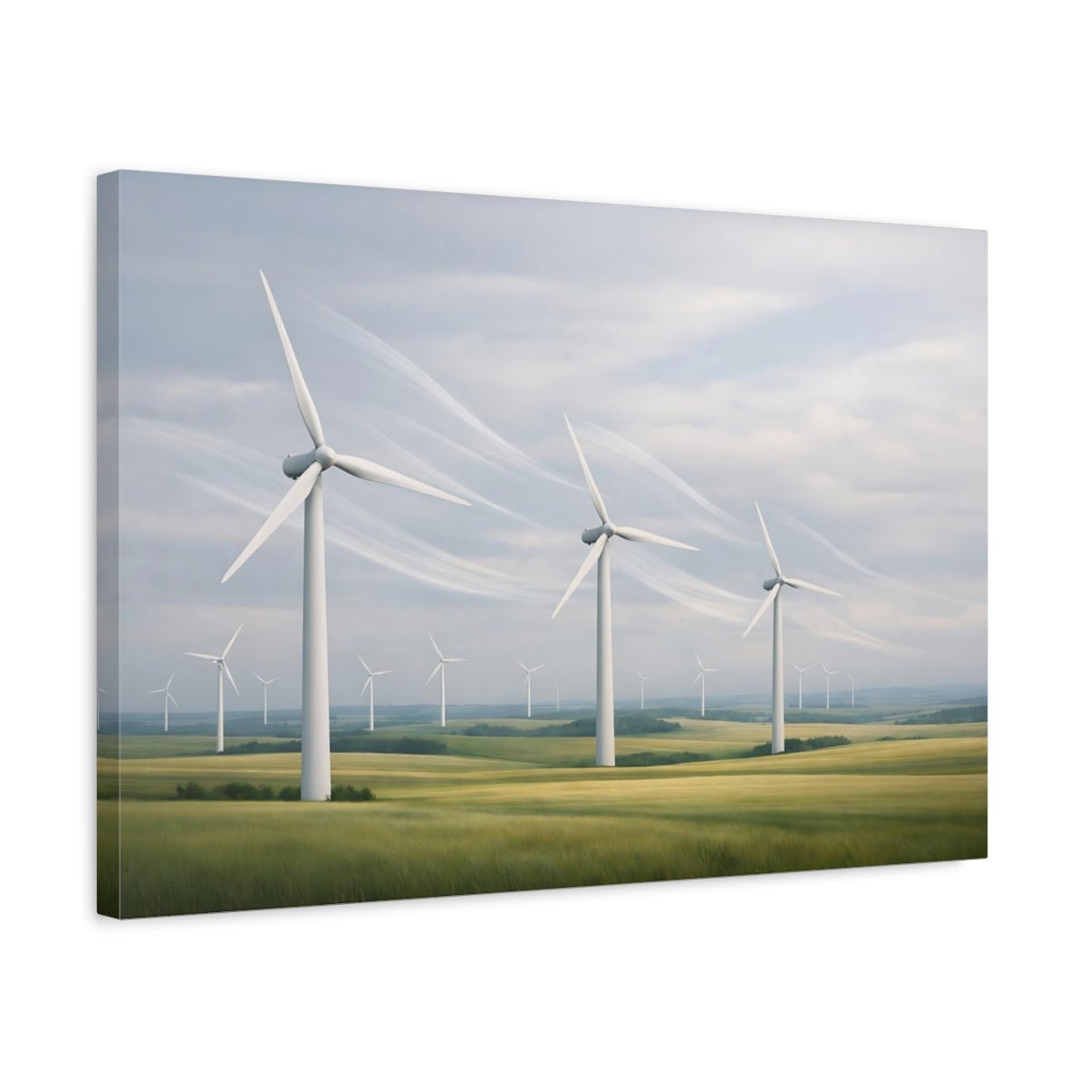 Nature Wind Turbines Turbine Field - Canvas Wall Art Print - YesArtYes