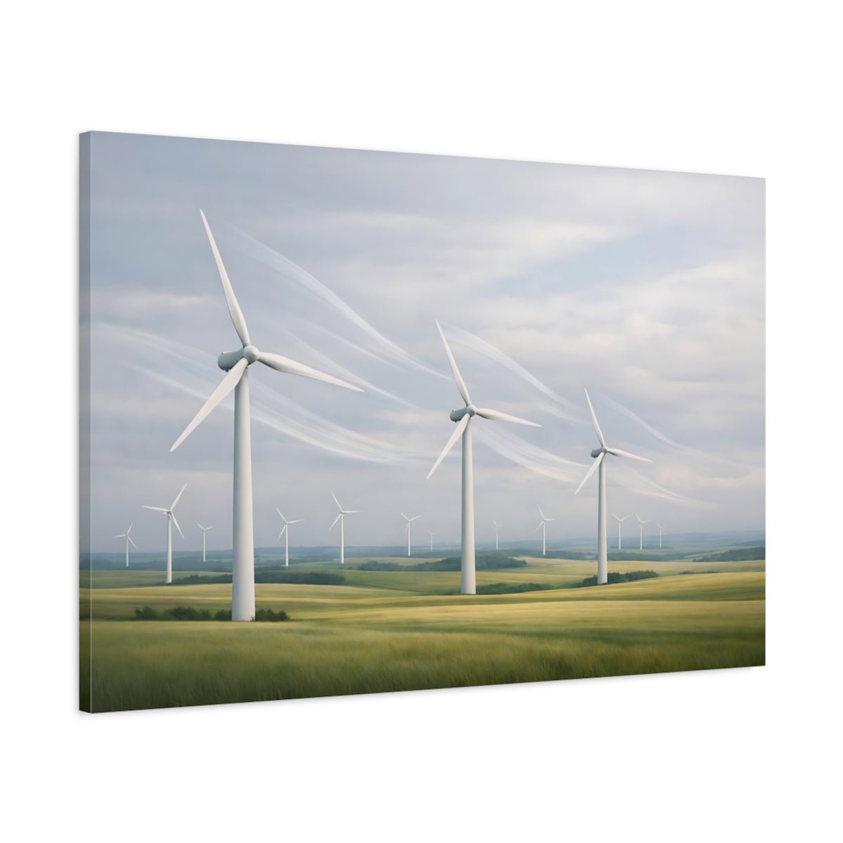 Nature Wind Turbines Turbine Field - Canvas Wall Art Print - YesArtYes