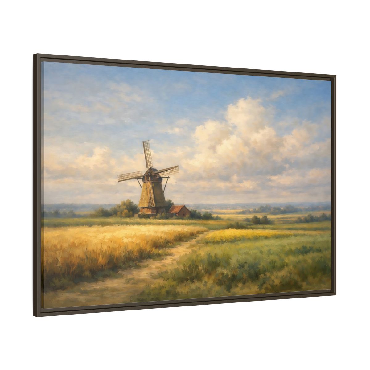 Main Mockup. Nature Windmill Windmill Landscape shown as stretched canvas wall art