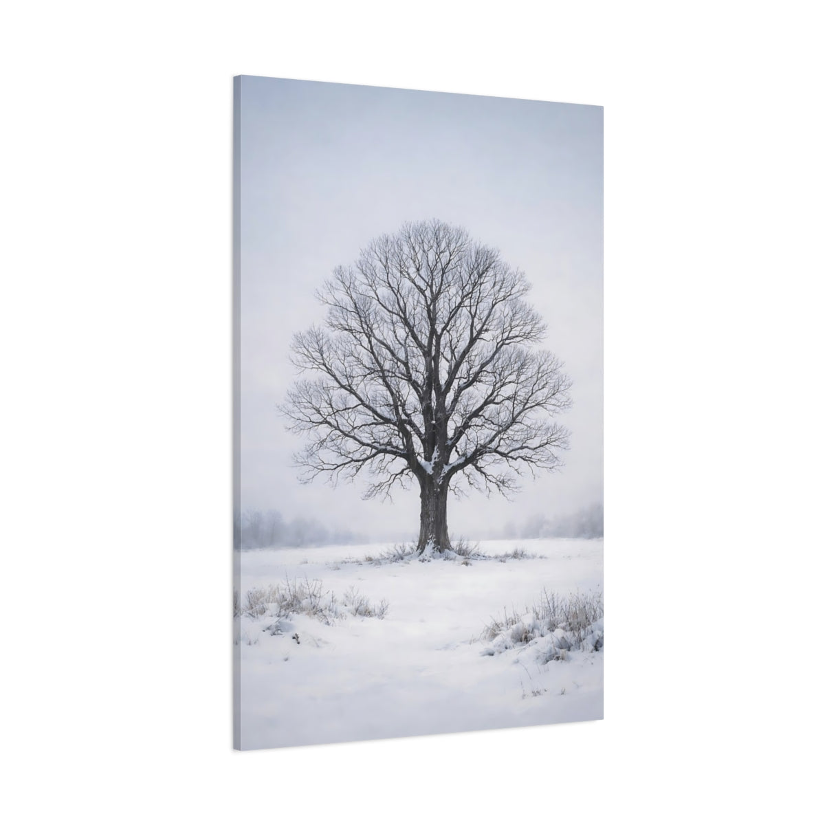 Main Mockup. Nature Winter Tree Winter Landscape shown as stretched canvas wall art