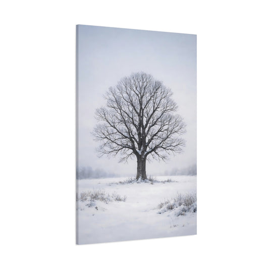Main Mockup. Nature Winter Tree Winter Landscape shown as stretched canvas wall art