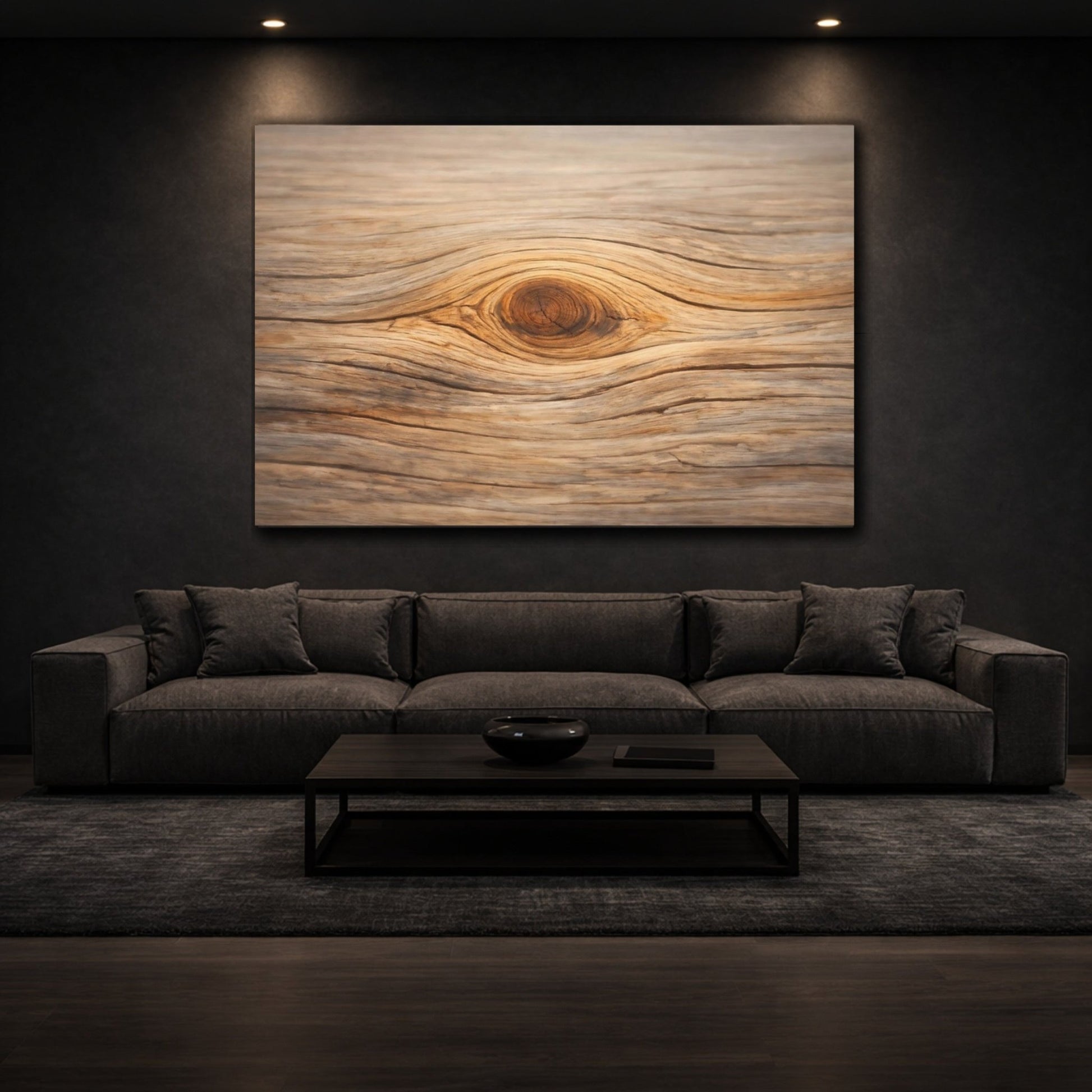 Nature Wood Knot Brown - Canvas Wall Art Print - YesArtYes