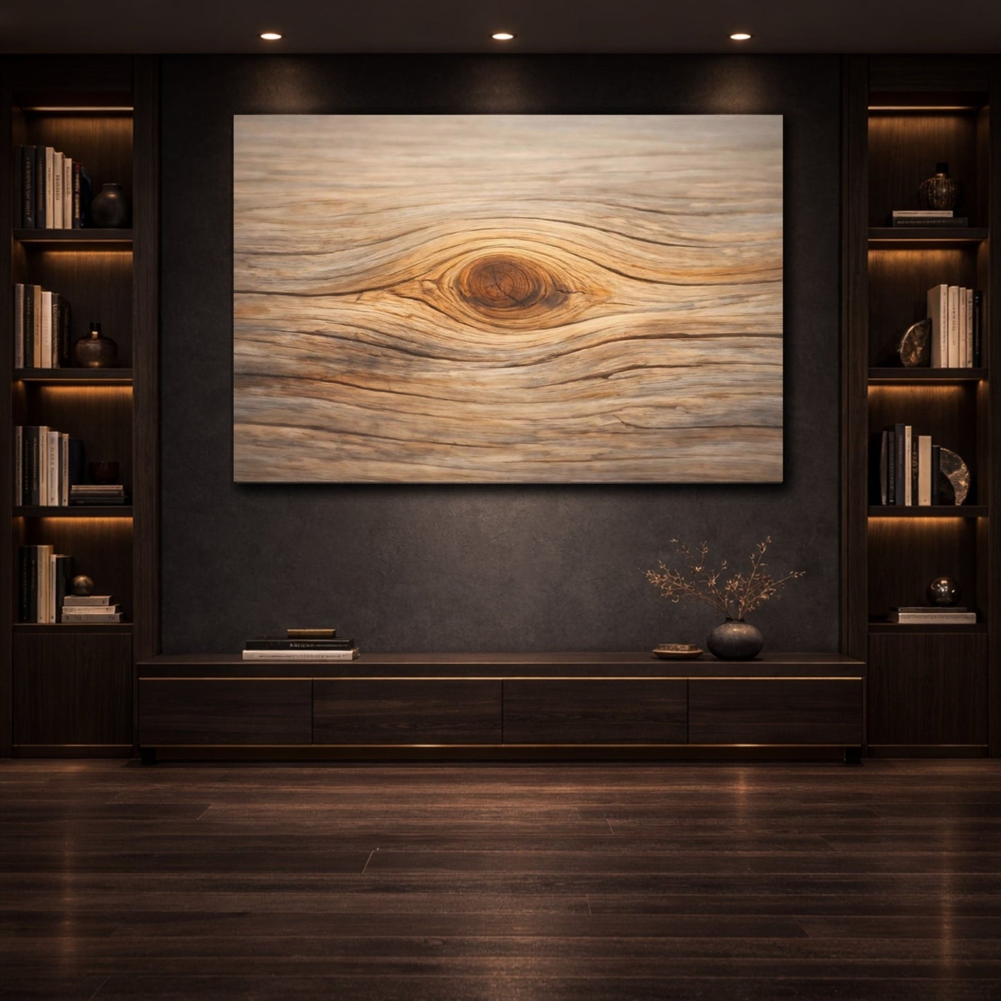 Nature Wood Knot Brown - Canvas Wall Art Print - YesArtYes