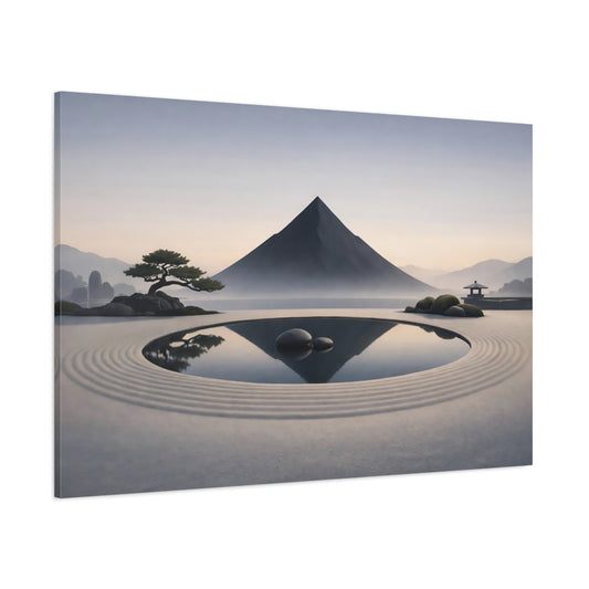 Nature Zen Garden Zen Garden Landscape shown as stretched canvas wall art