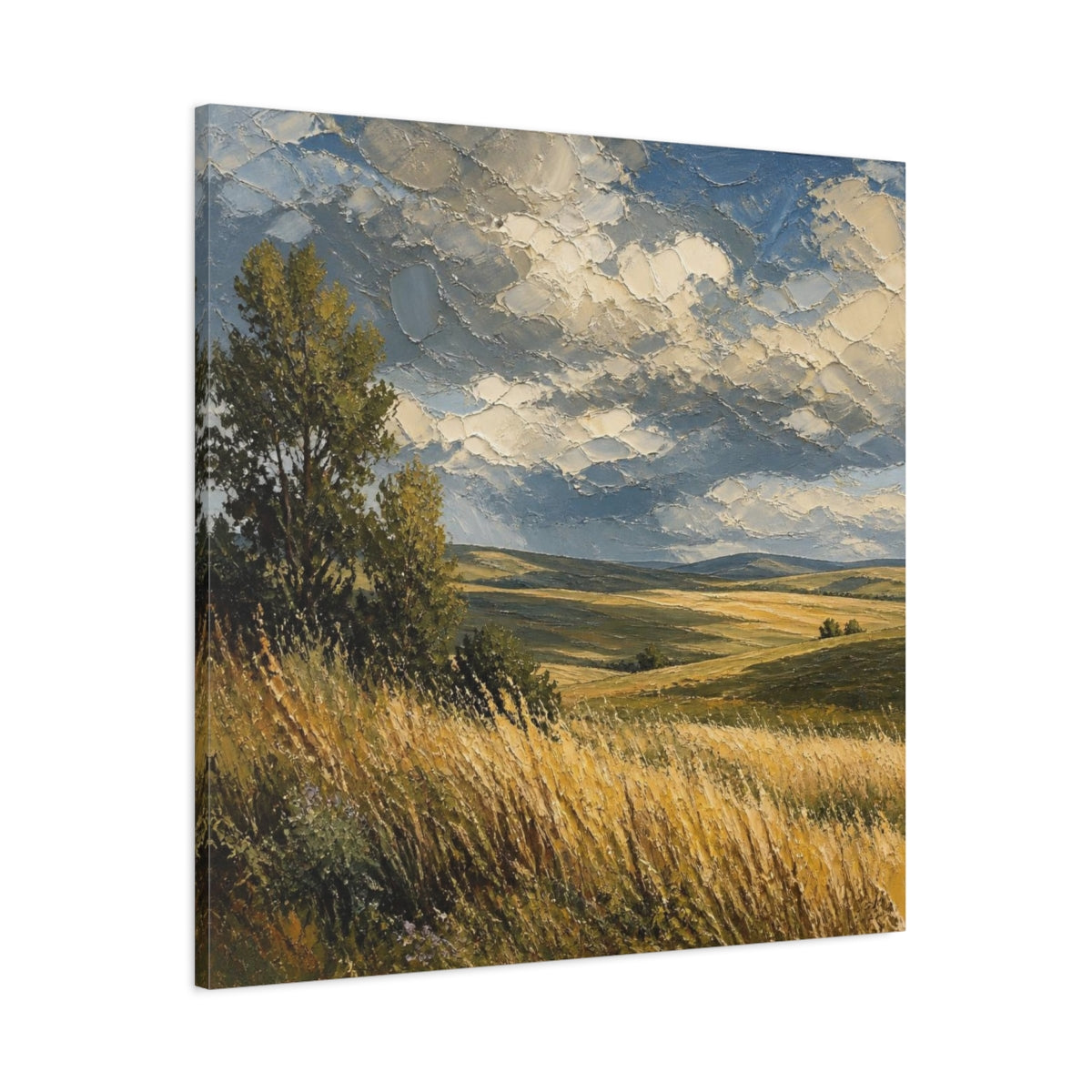 Main Mockup. Nature's Golden Wheat shown as canvas print