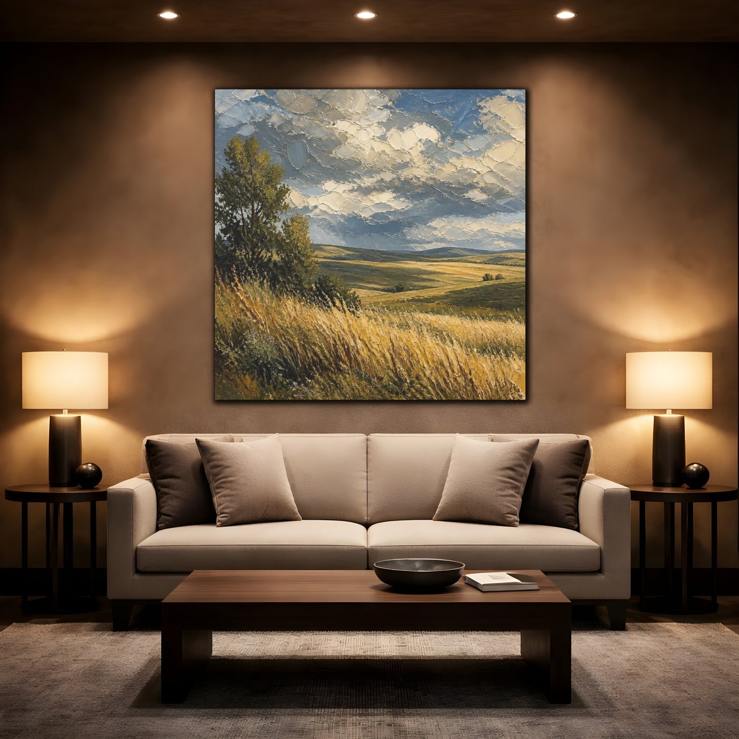 Mockup 2. Nature's Golden Wheat shown as canvas print