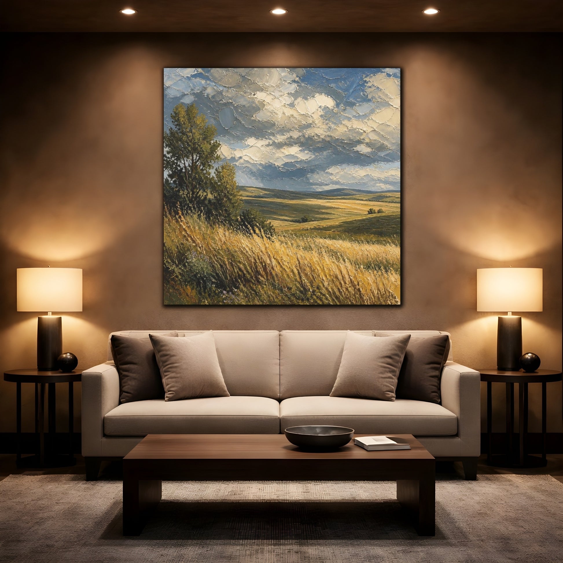 Mockup 2. Nature's Golden Wheat shown as canvas print