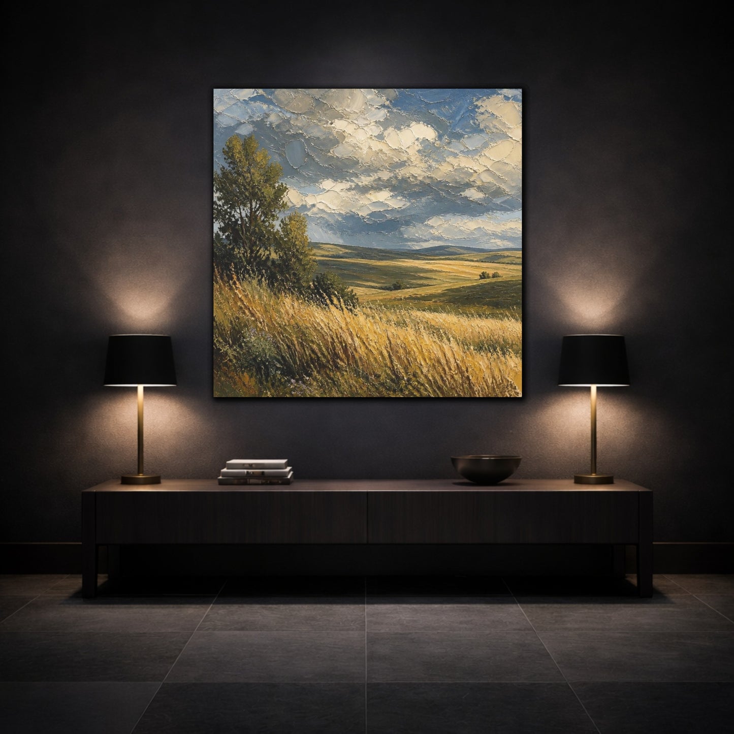 Mockup 3. Nature's Golden Wheat shown as canvas print