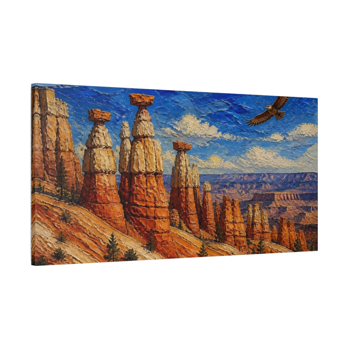 Main Mockup. Nature's Hoodoos shown as canvas print