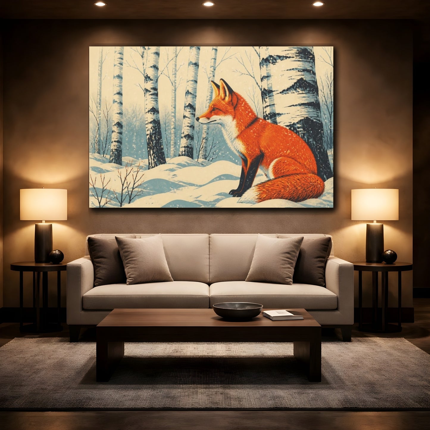 Mockup 2. Nature's Red Fox shown as canvas print