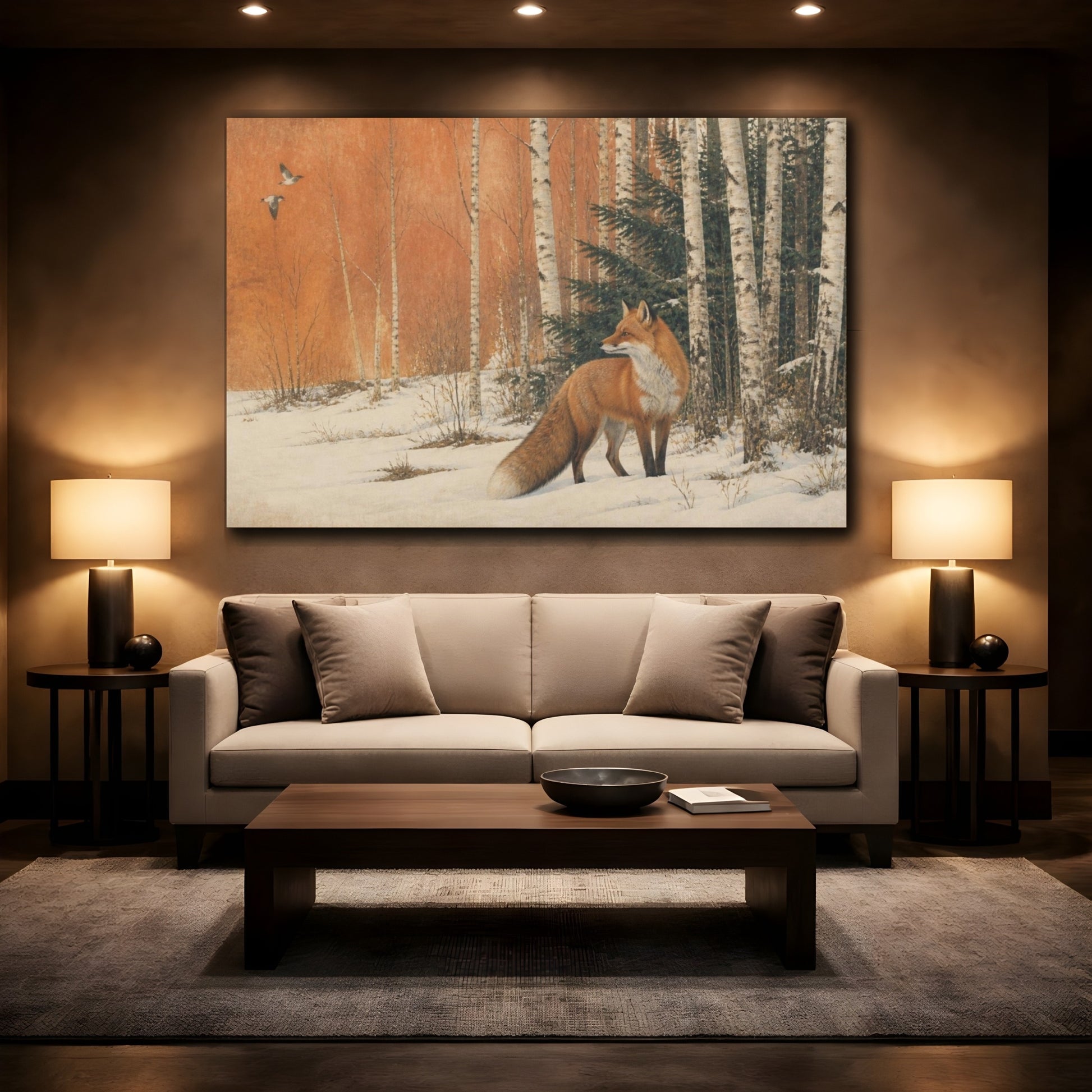 Mockup 2. Nature's Red Fox shown as canvas print
