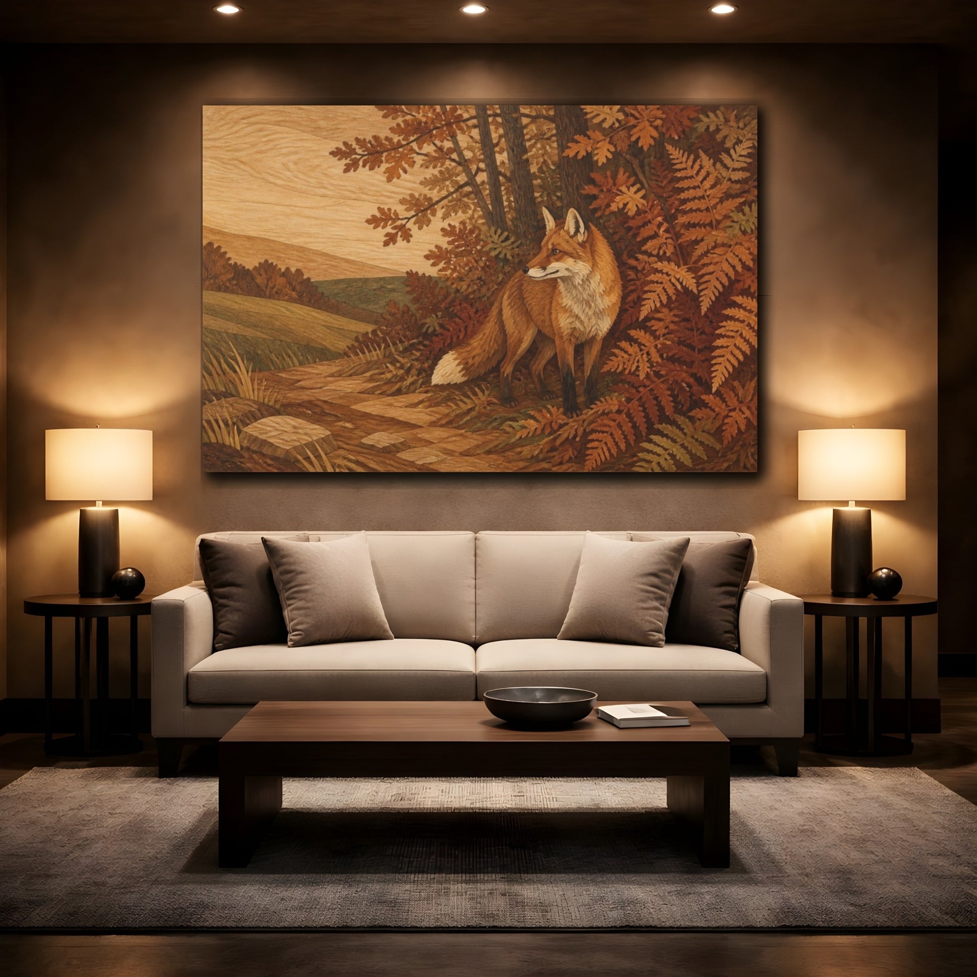 Mockup 2. Nature's Red Fox shown as canvas print