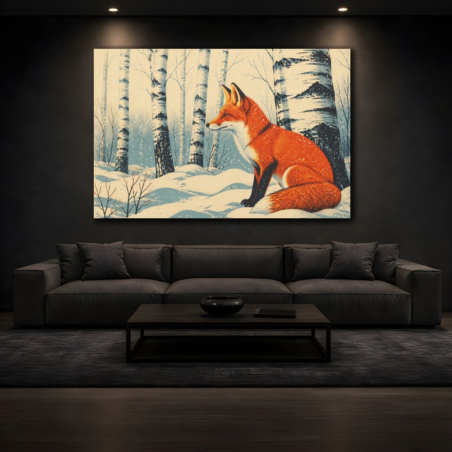 Mockup 3. Nature's Red Fox shown as canvas print