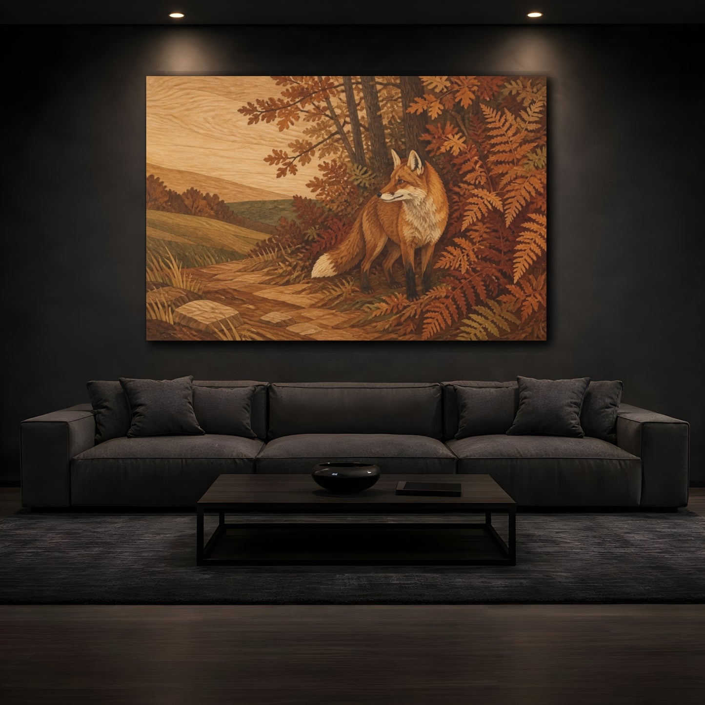 Mockup 3. Nature's Red Fox shown as canvas print