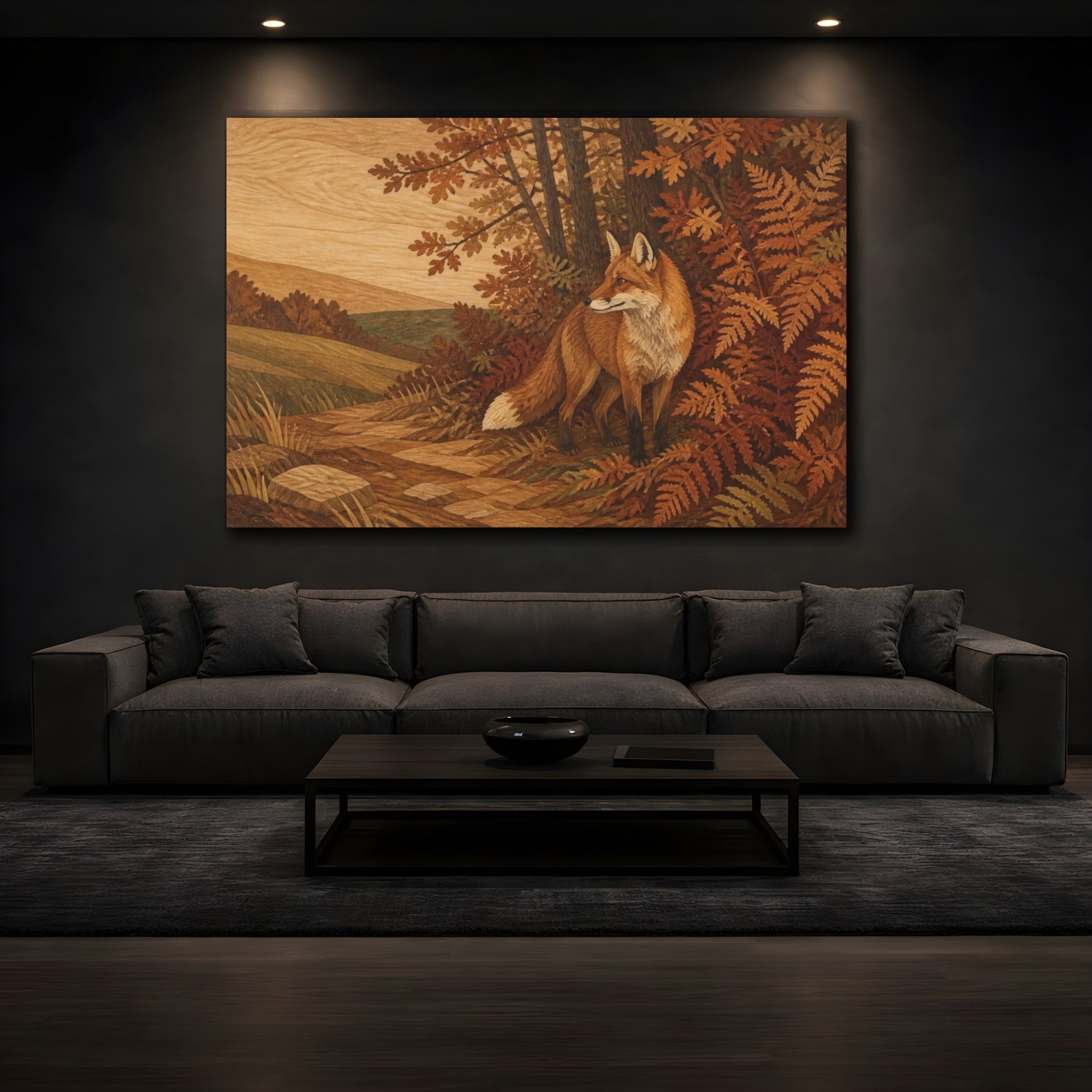 Mockup 3. Nature's Red Fox shown as canvas print
