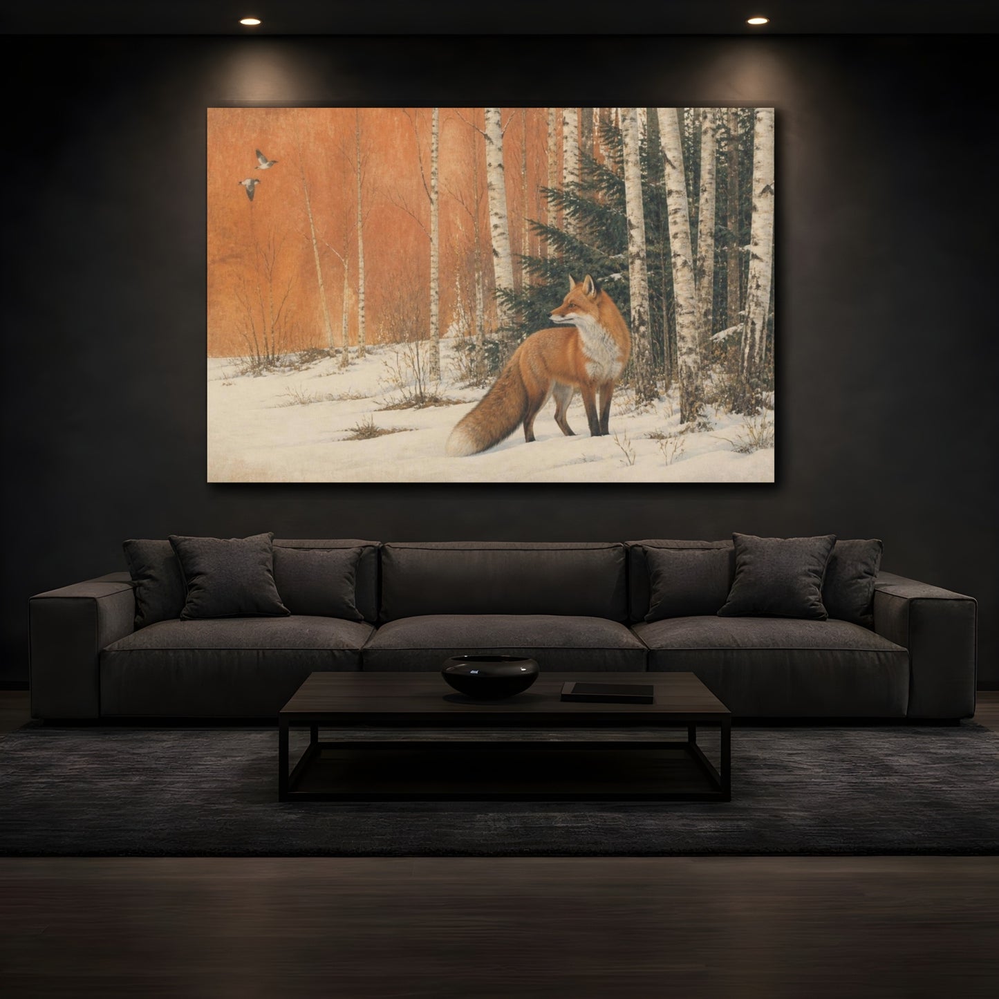 Mockup 3. Nature's Red Fox shown as canvas print