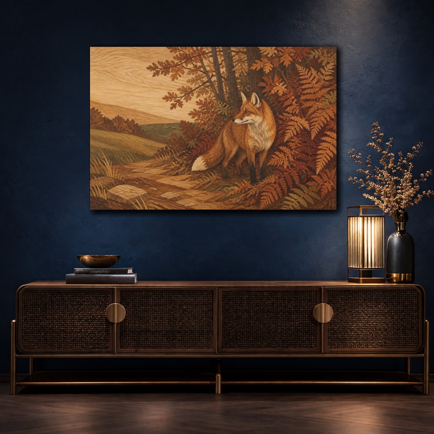 Mockup 4. Nature's Red Fox shown as canvas print
