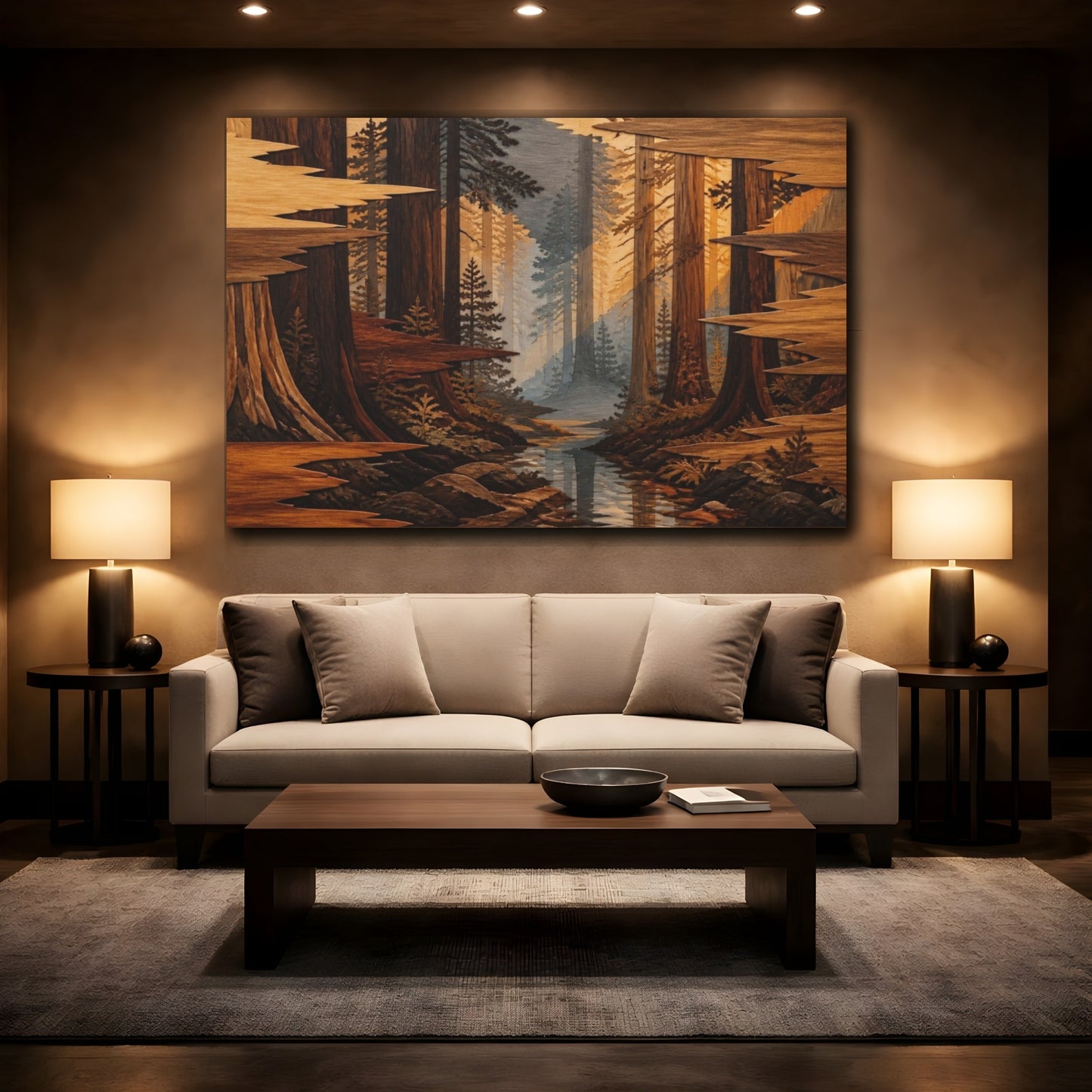 Mockup 2. Nature's Redwood Grove shown as canvas print