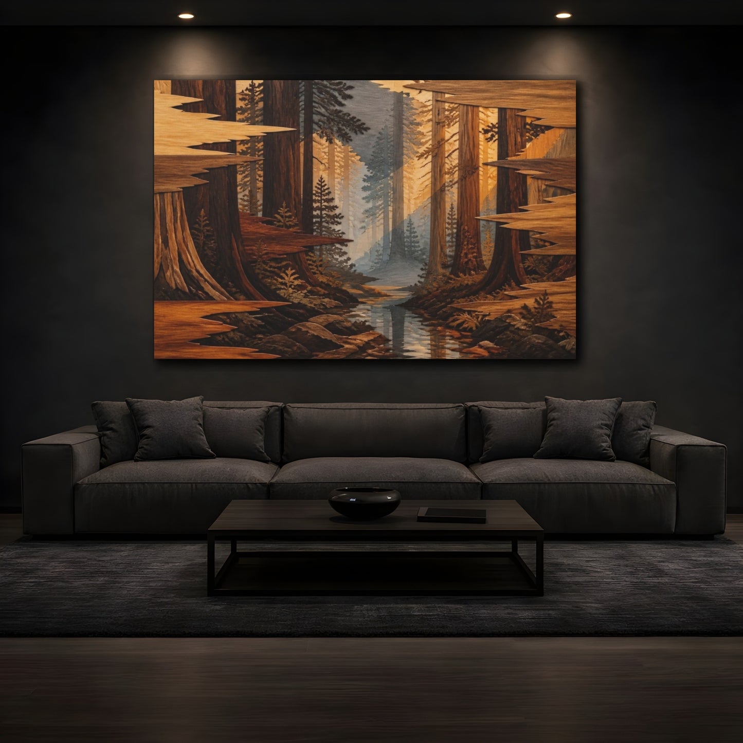 Mockup 3. Nature's Redwood Grove shown as canvas print