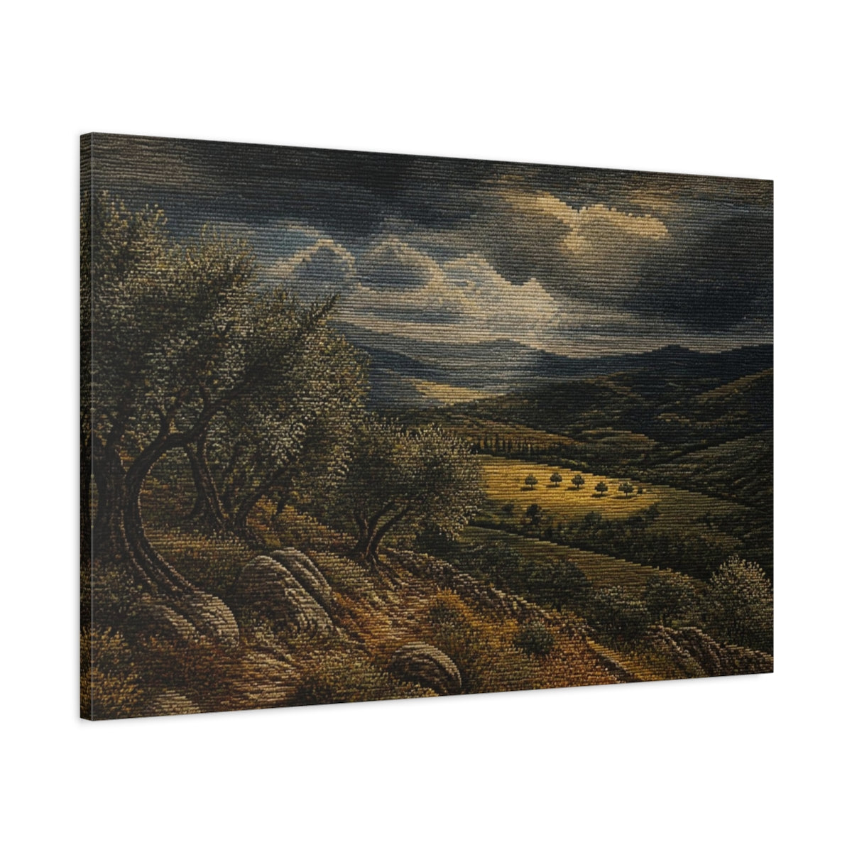 Main Mockup. Nature's Rolling Hills shown as canvas print