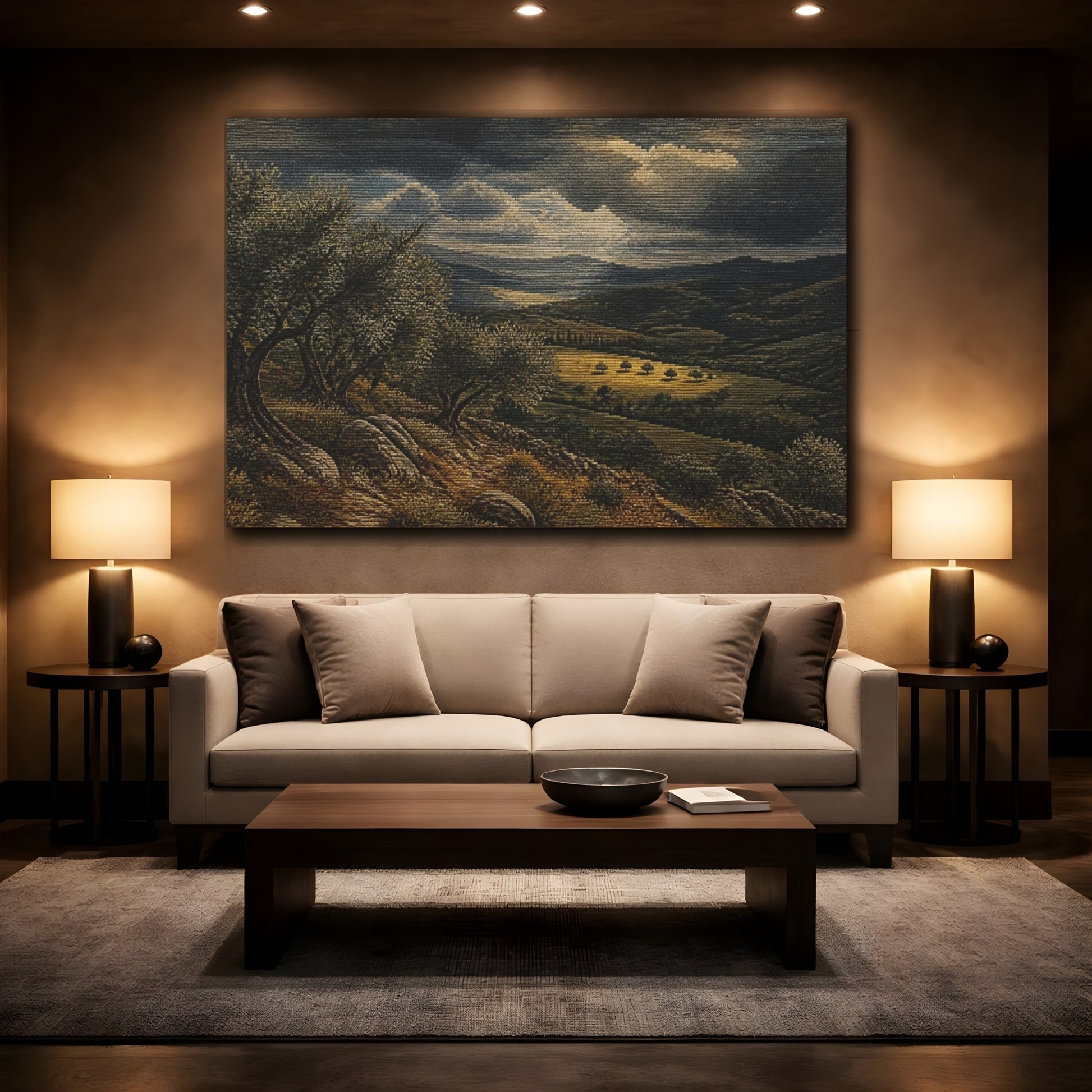 Mockup 2. Nature's Rolling Hills shown as canvas print