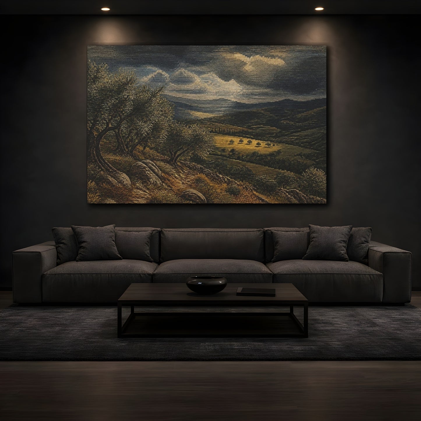 Mockup 3. Nature's Rolling Hills shown as canvas print