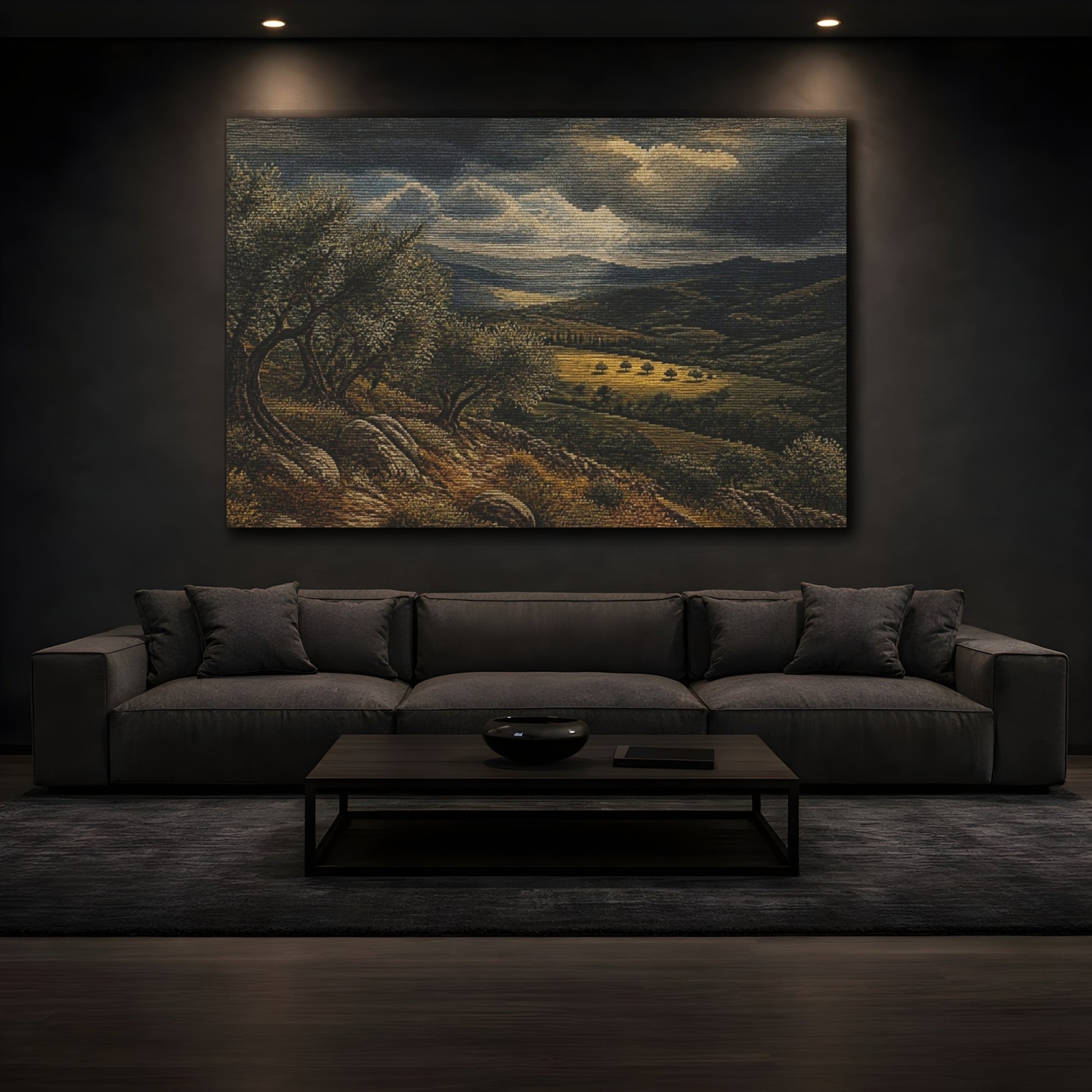Mockup 3. Nature's Rolling Hills shown as canvas print