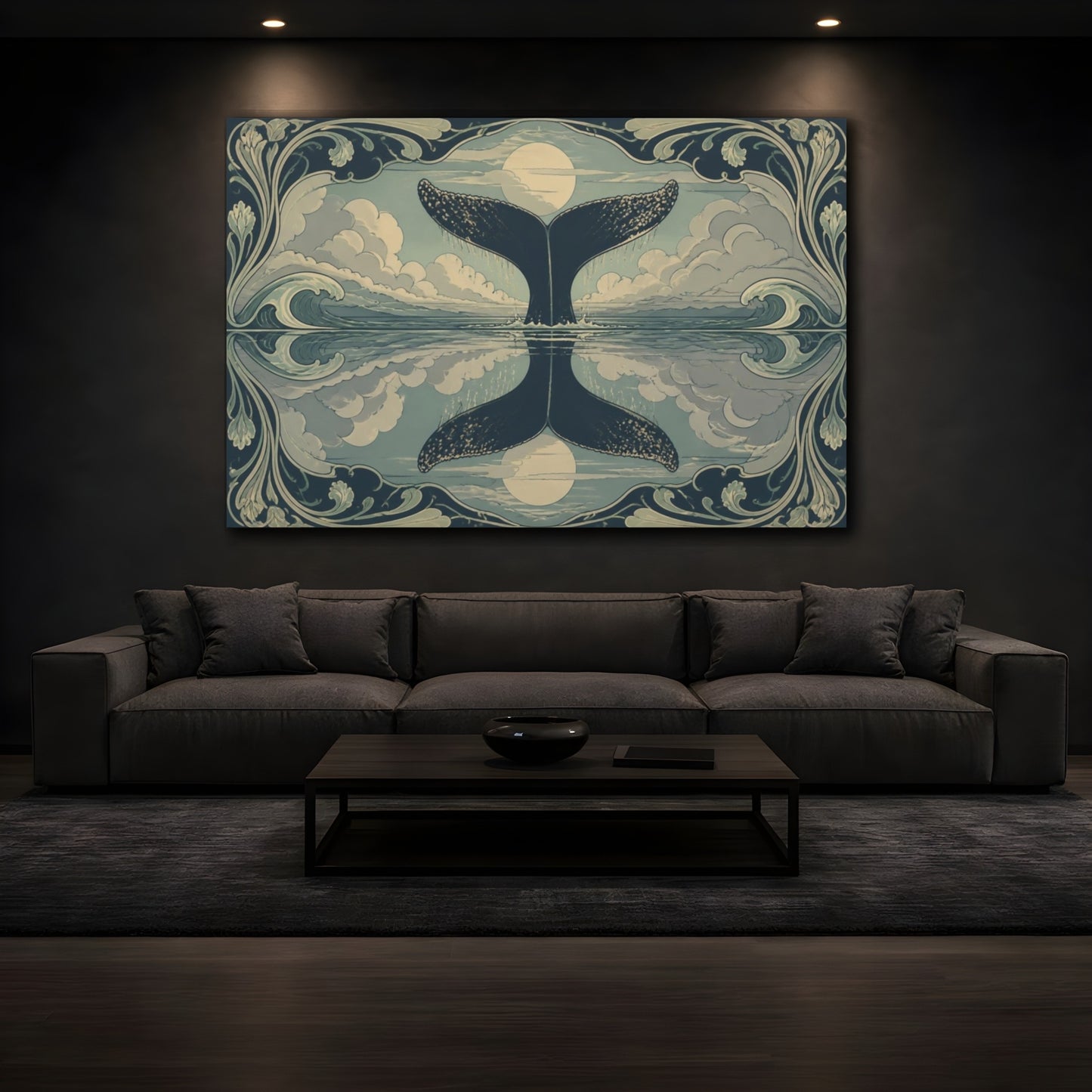 Mockup 3. Nature's Whale Tail shown as canvas print