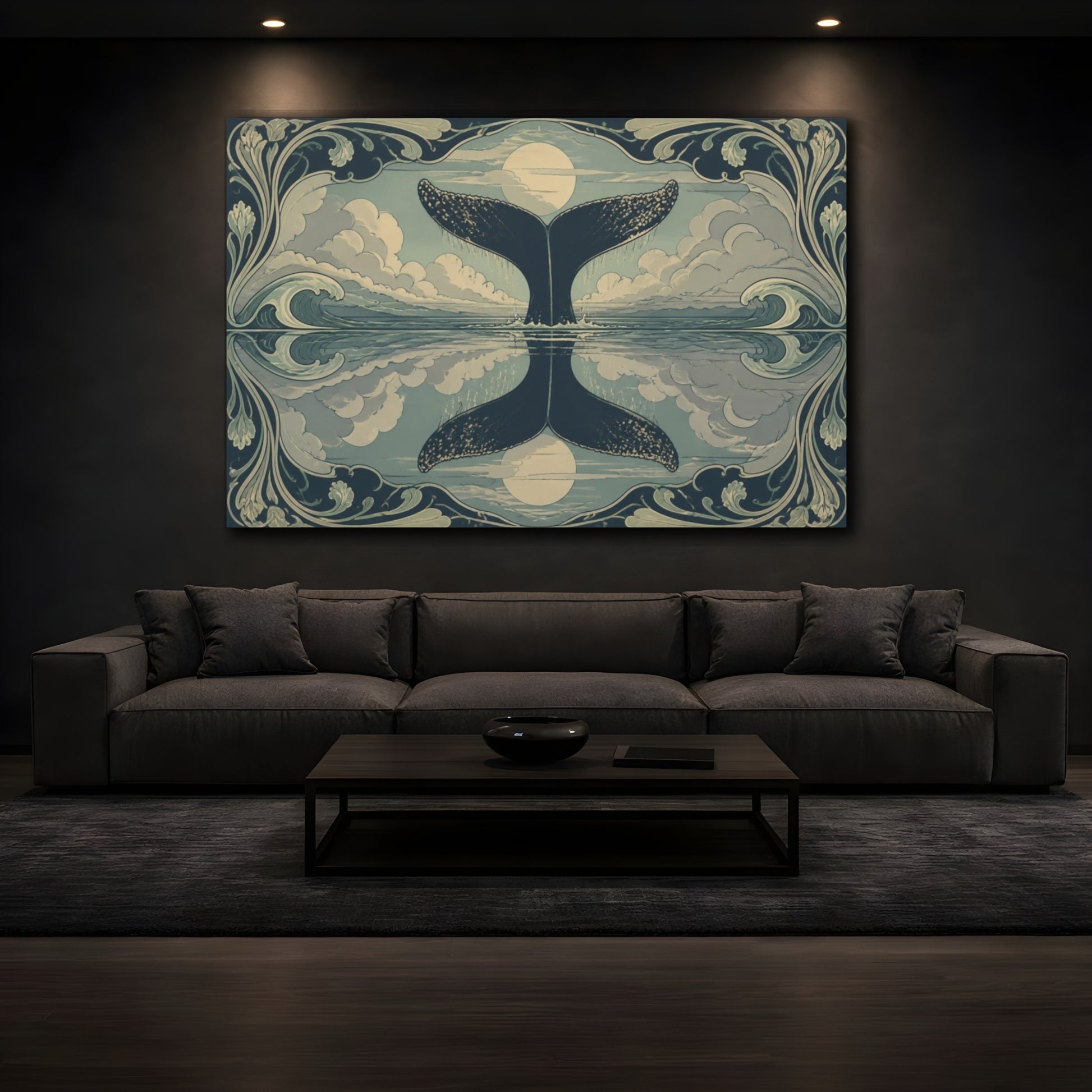 Mockup 3. Nature's Whale Tail shown as canvas print