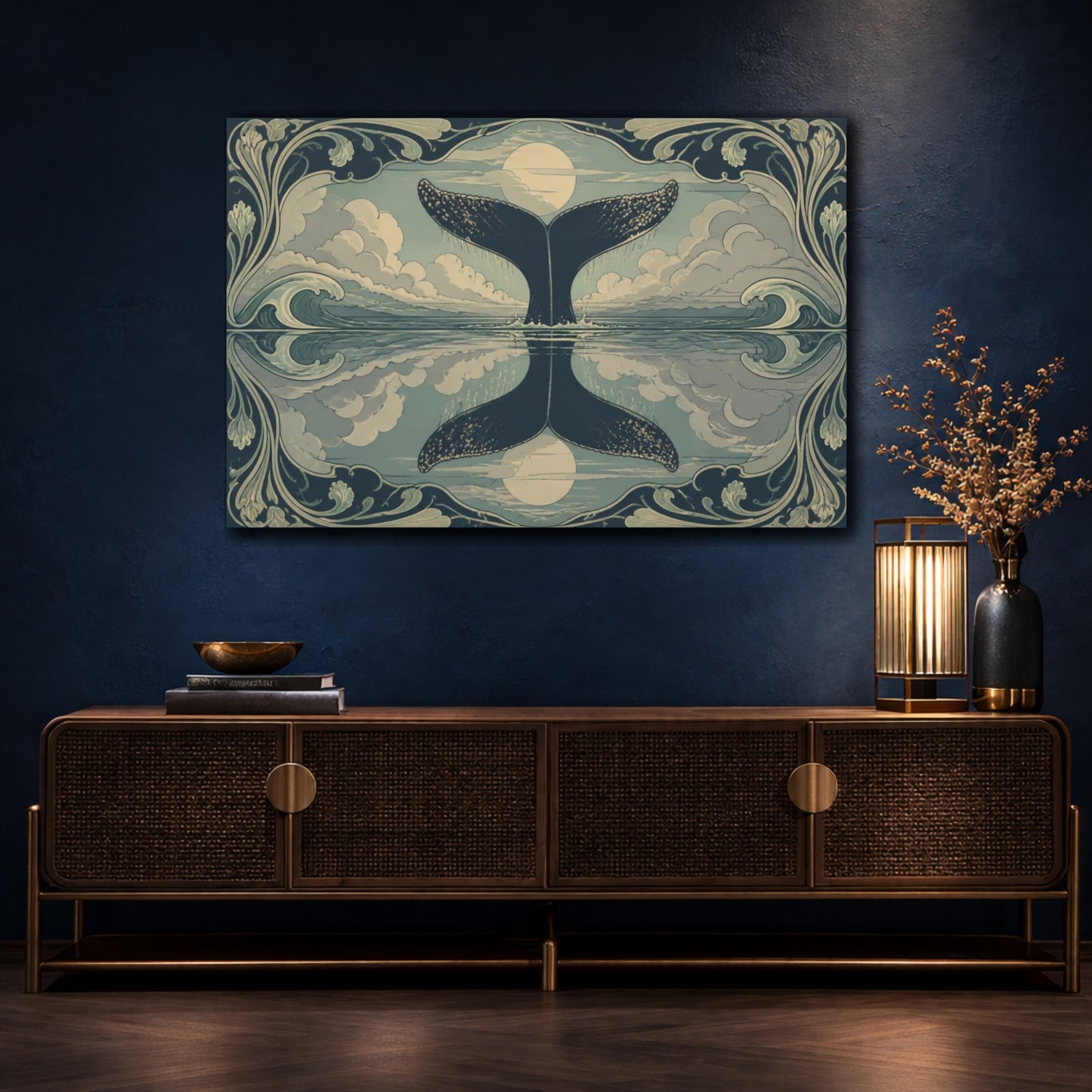 Mockup 4. Nature's Whale Tail shown as canvas print
