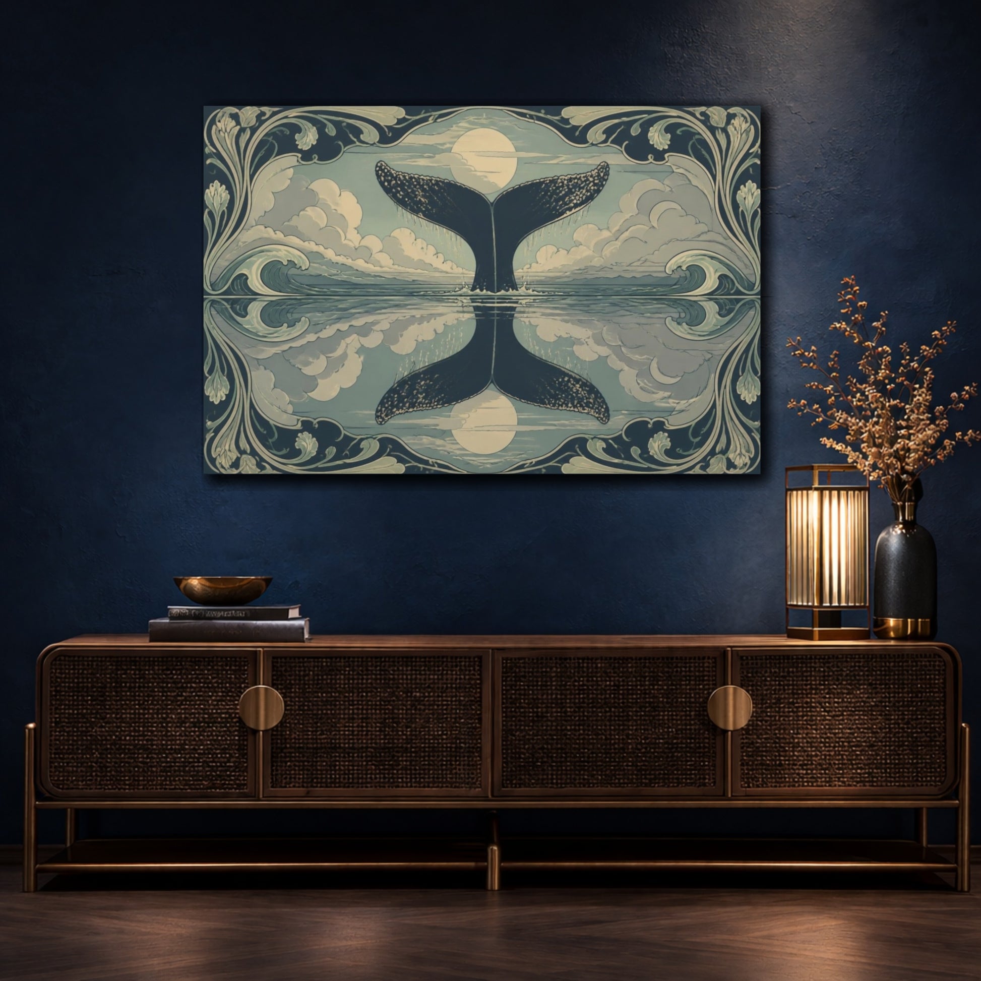 Mockup 4. Nature's Whale Tail shown as canvas print