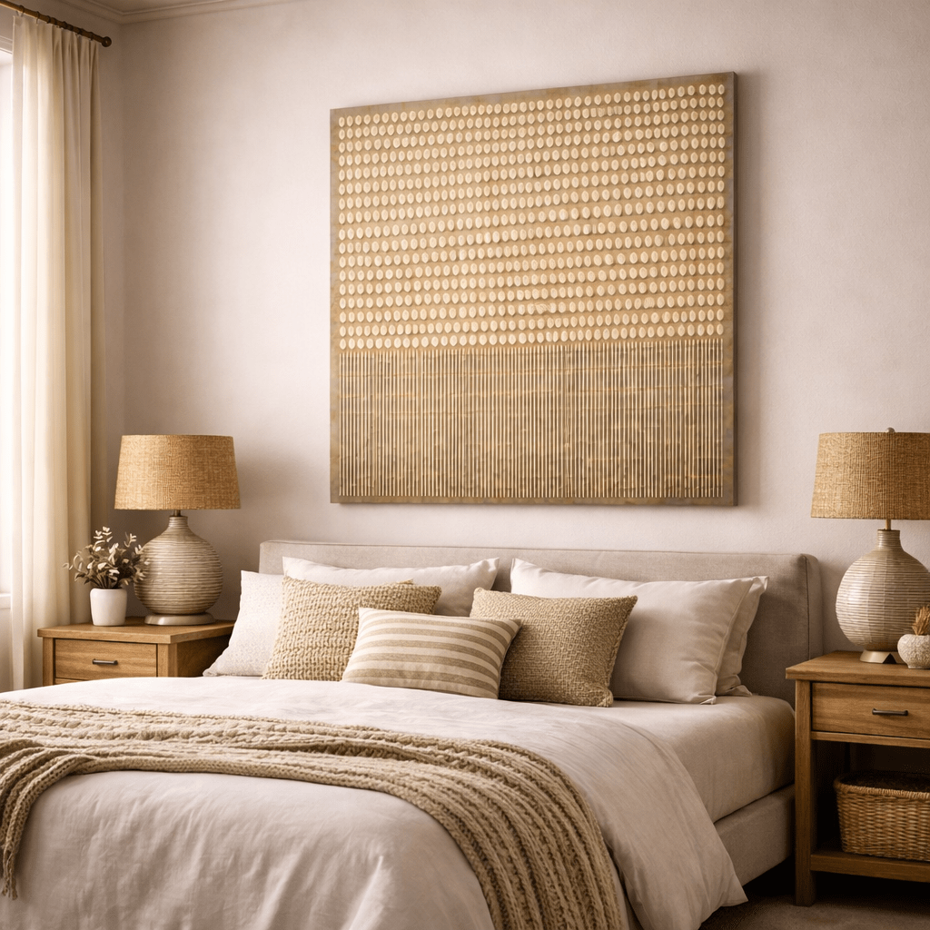 Neutral Textured Beige Wabi Sabi - Canvas Wall Art Print - YesArtYes