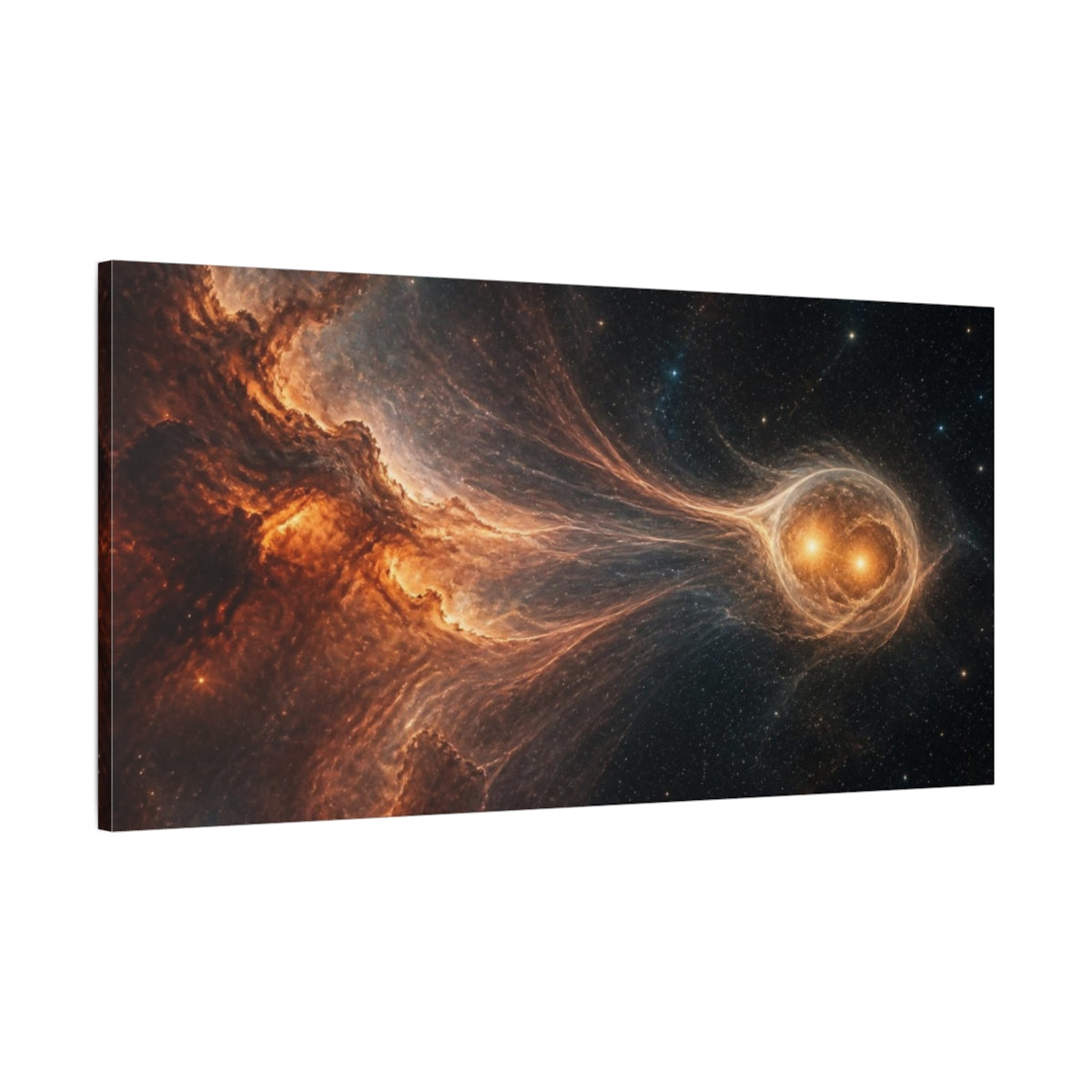 Main Mockup. Newborn Stars In Cocoon shown as canvas print