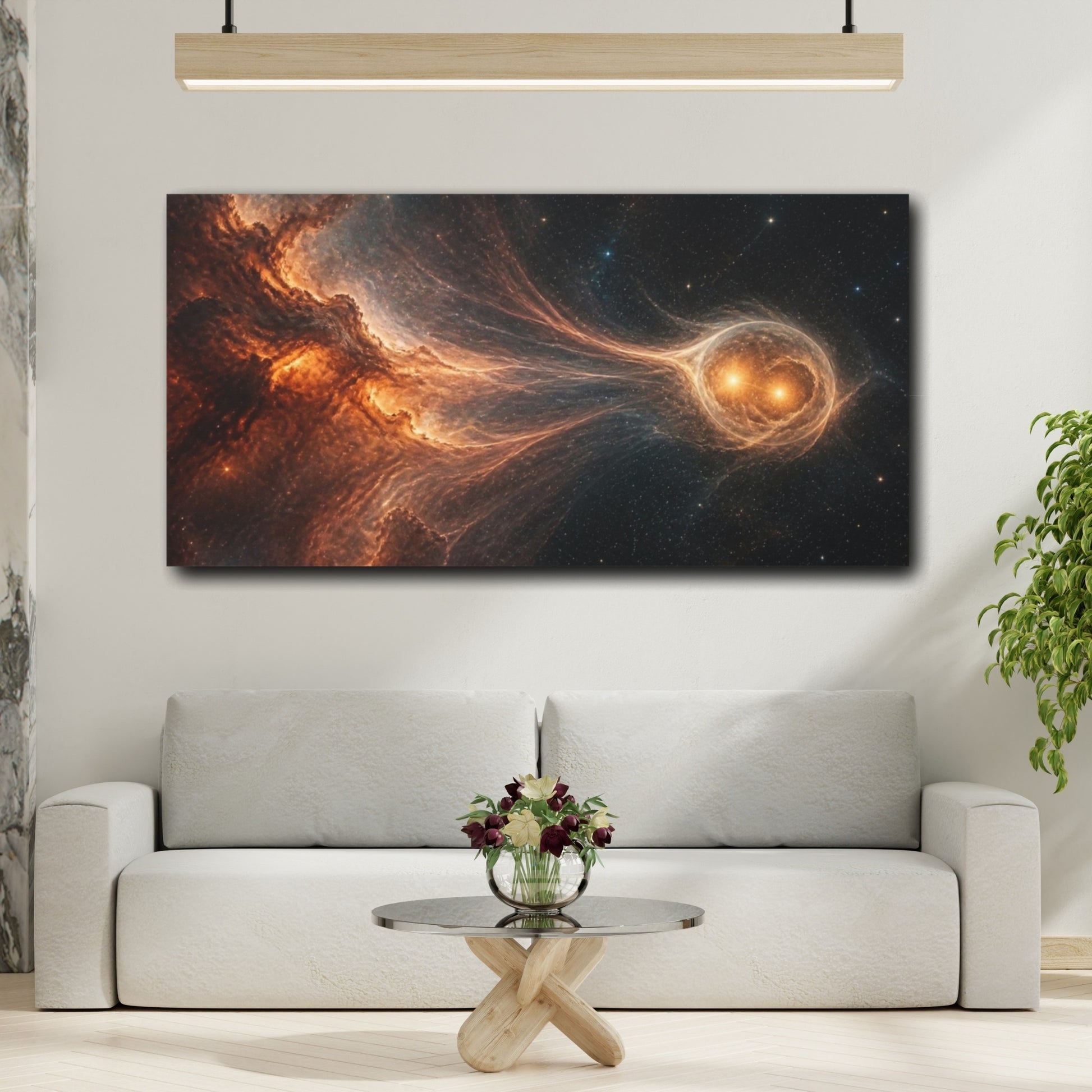 Mockup 2. Newborn Stars In Cocoon shown as canvas print