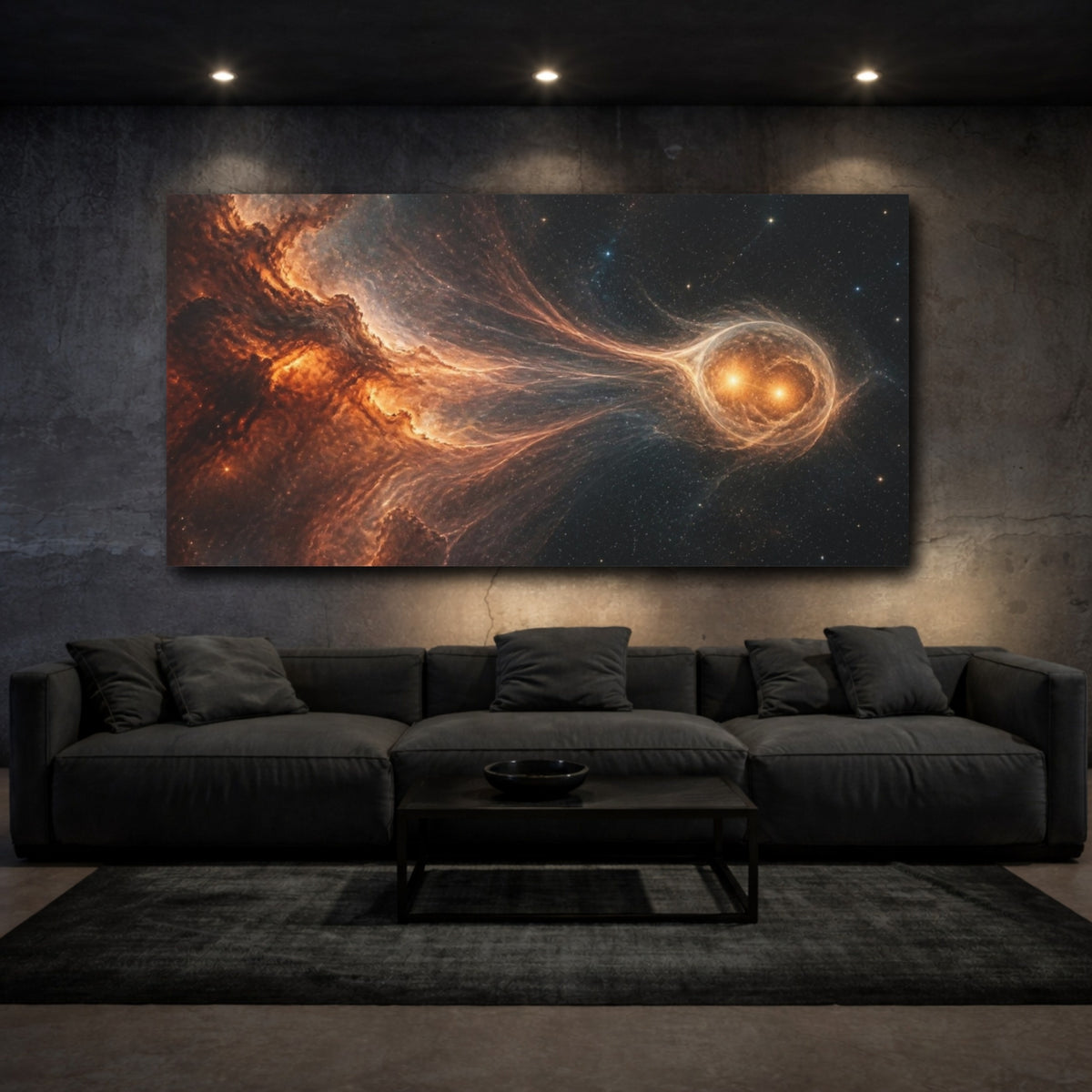 Mockup 3. Newborn Stars In Cocoon shown as canvas print