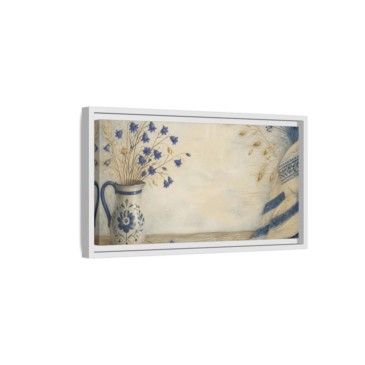 Side Mockup 6. Nordic Ceramic Jug shown as framed canvas print