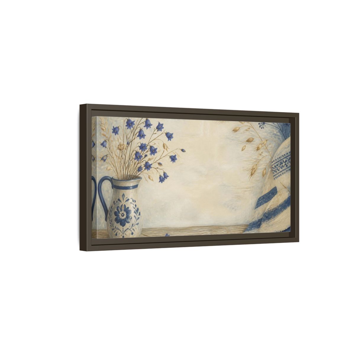 Side Mockup 7. Nordic Ceramic Jug shown as framed canvas print