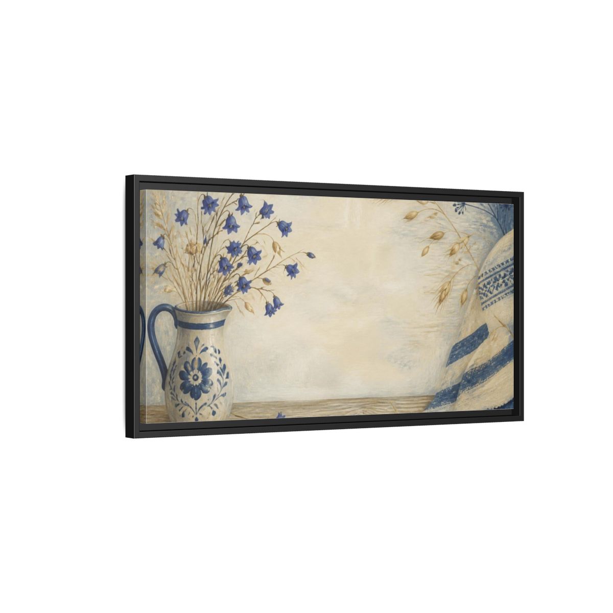 Side Mockup 2. Nordic Ceramic Jug shown as framed canvas print