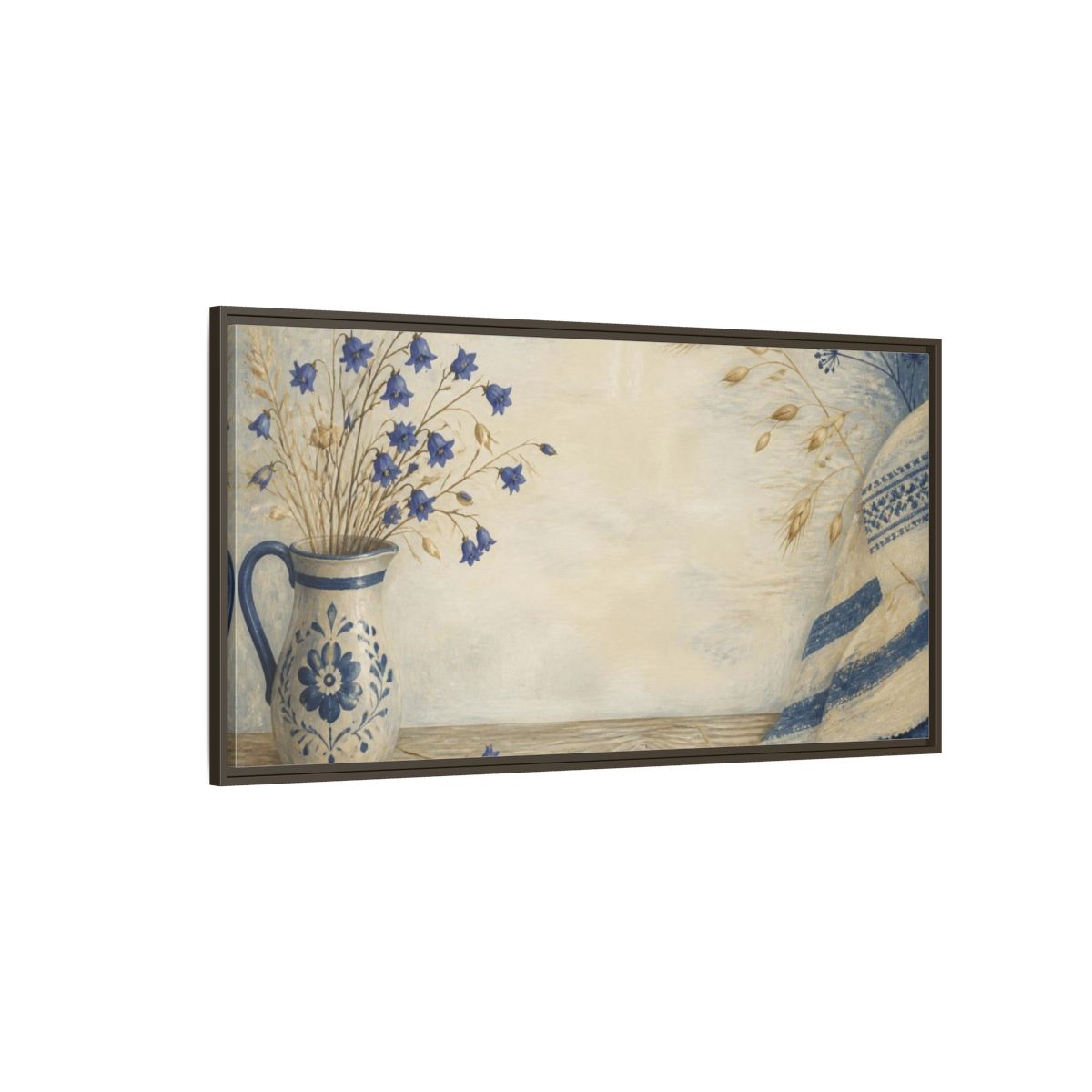 Side Mockup 4. Nordic Ceramic Jug shown as framed canvas print