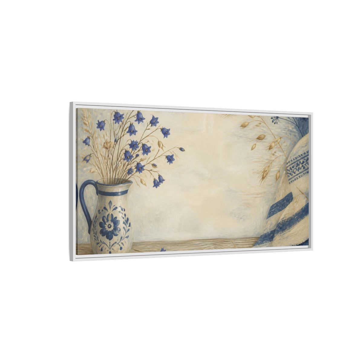 Side Mockup 3. Nordic Ceramic Jug shown as framed canvas print